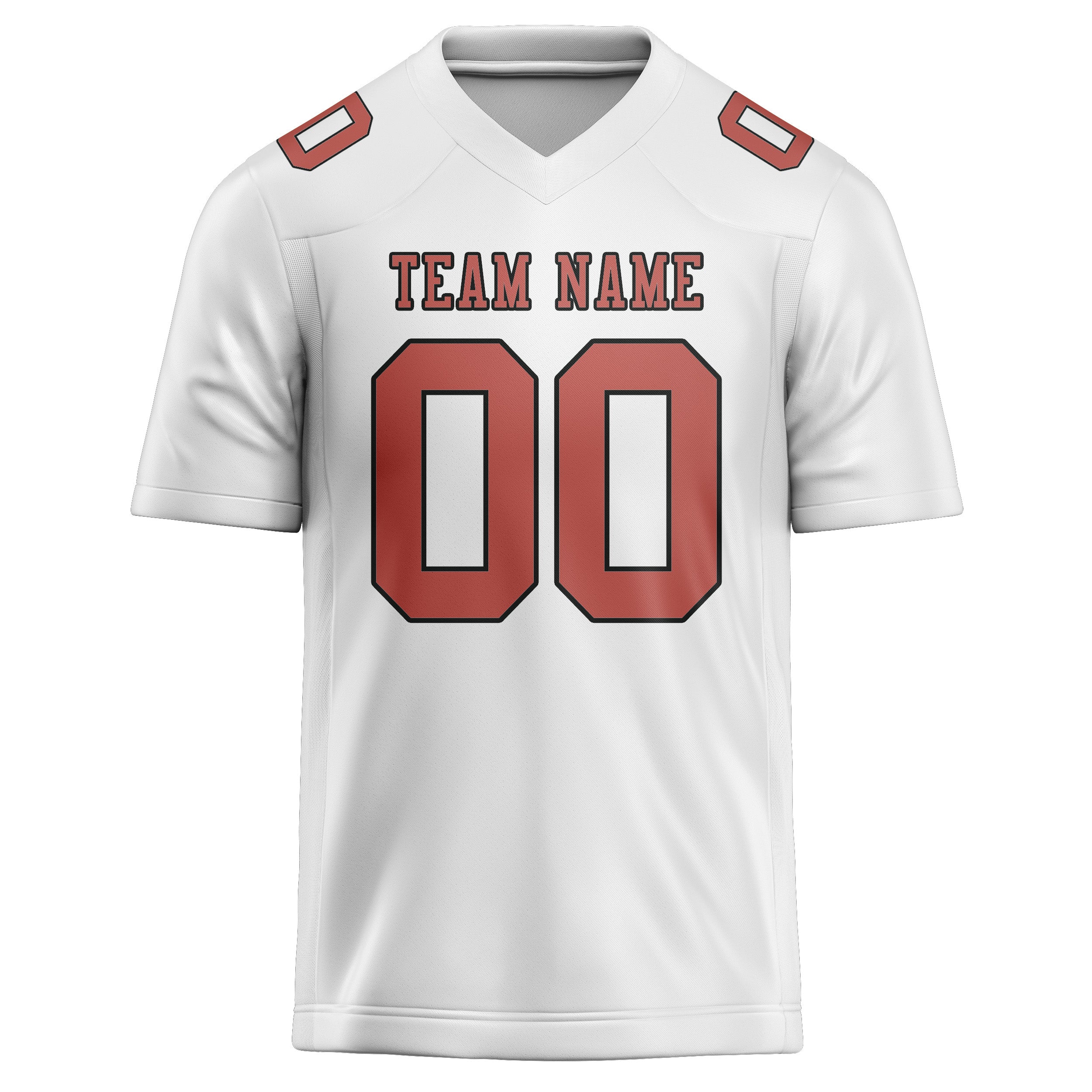 Custom White Copper Rose Football Jersey