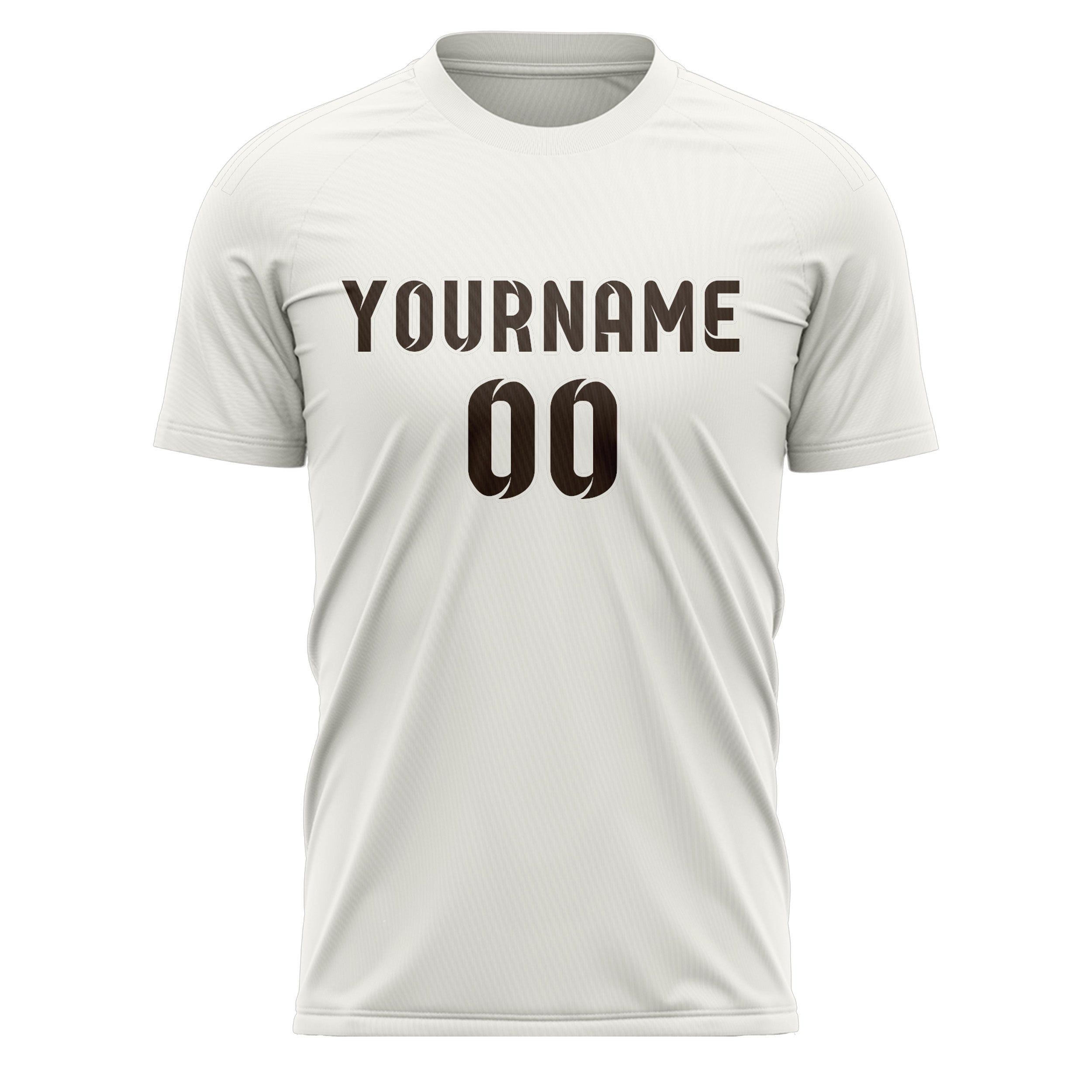 Custom White Brown Soccer Jersey