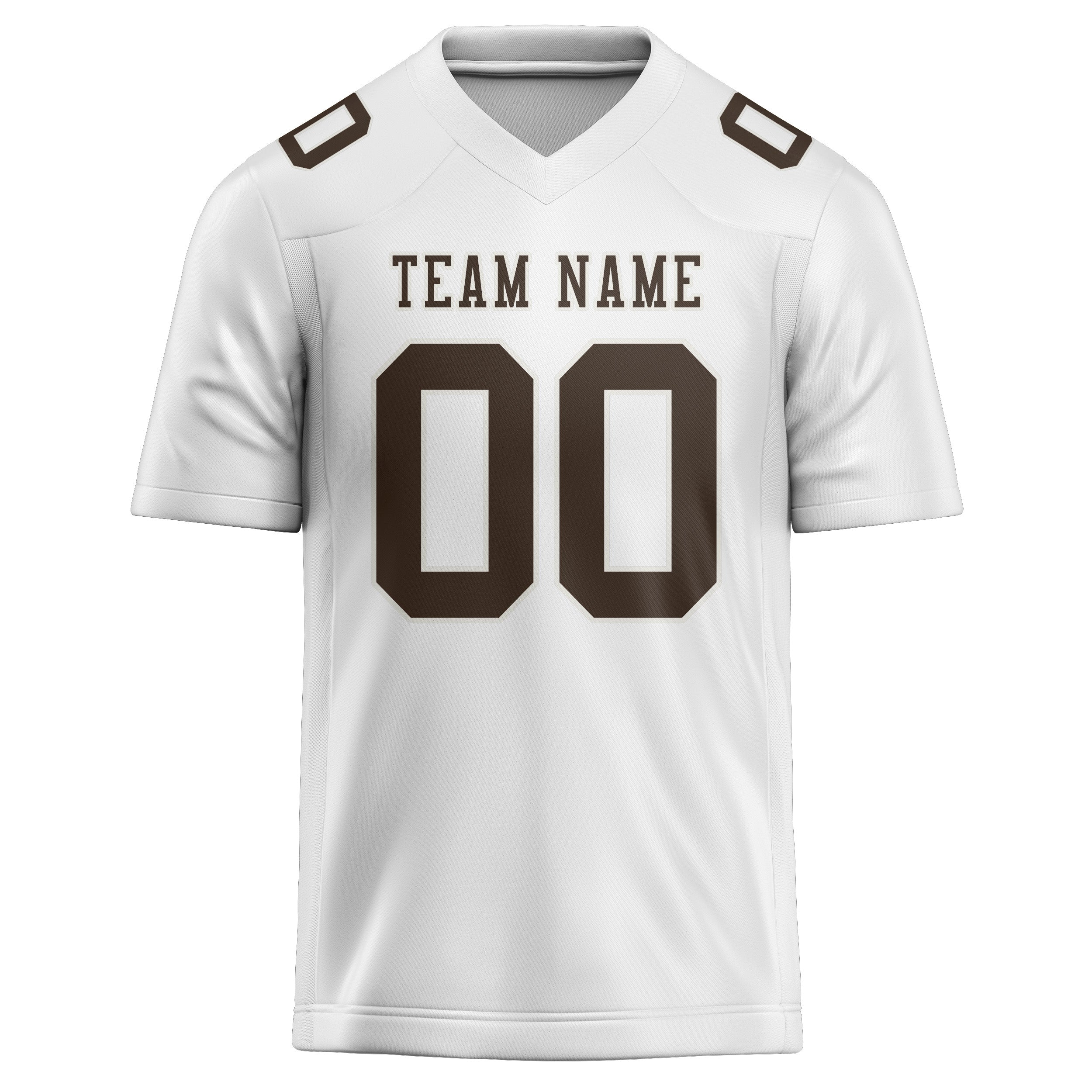 Custom White Brown Football Jersey