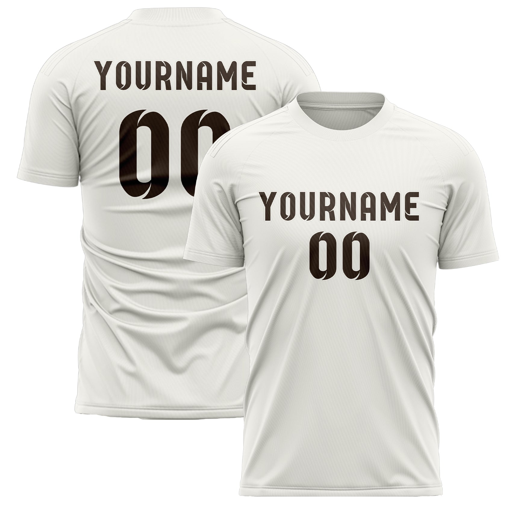 Custom White Brown Soccer Jersey