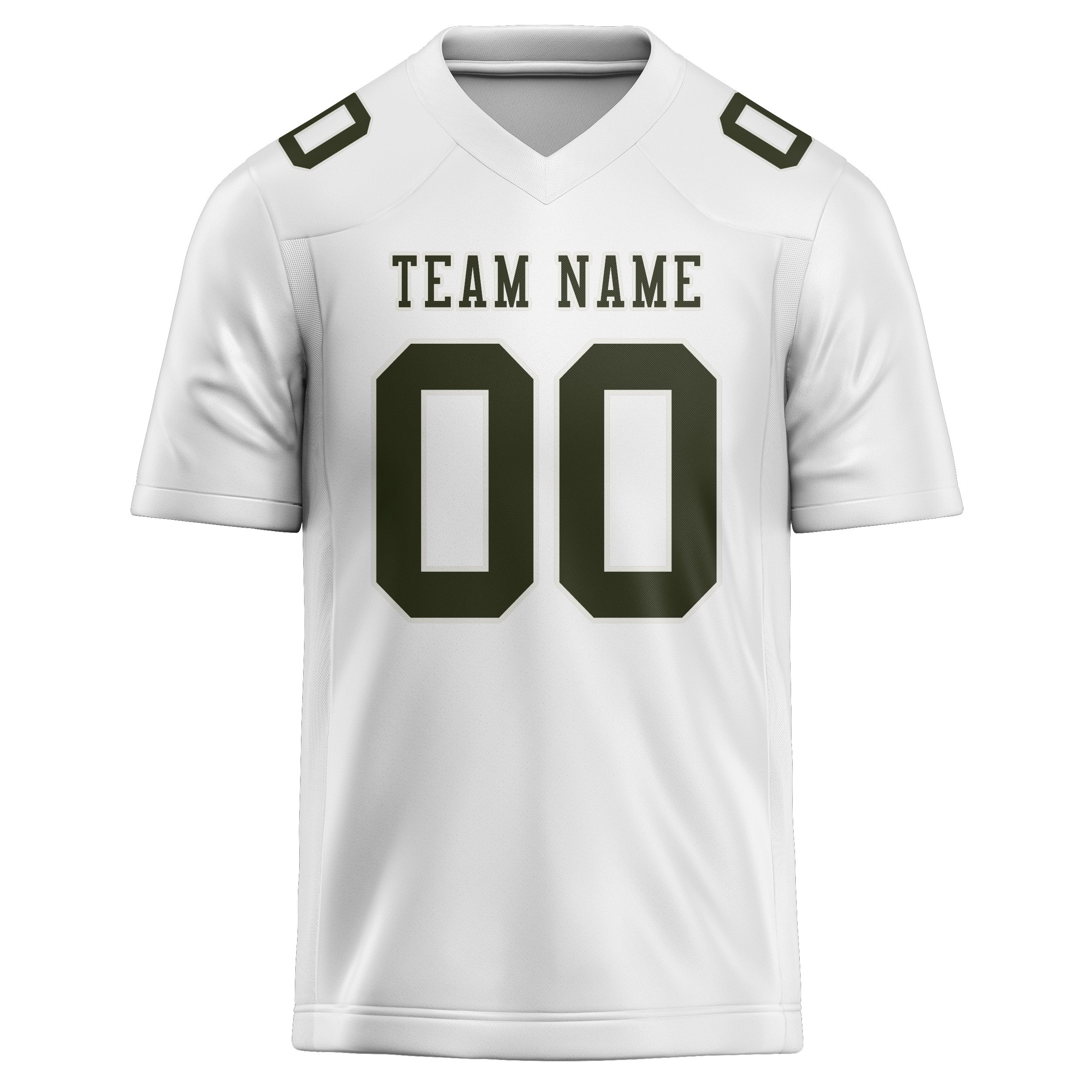 Custom White Olive Football Jersey