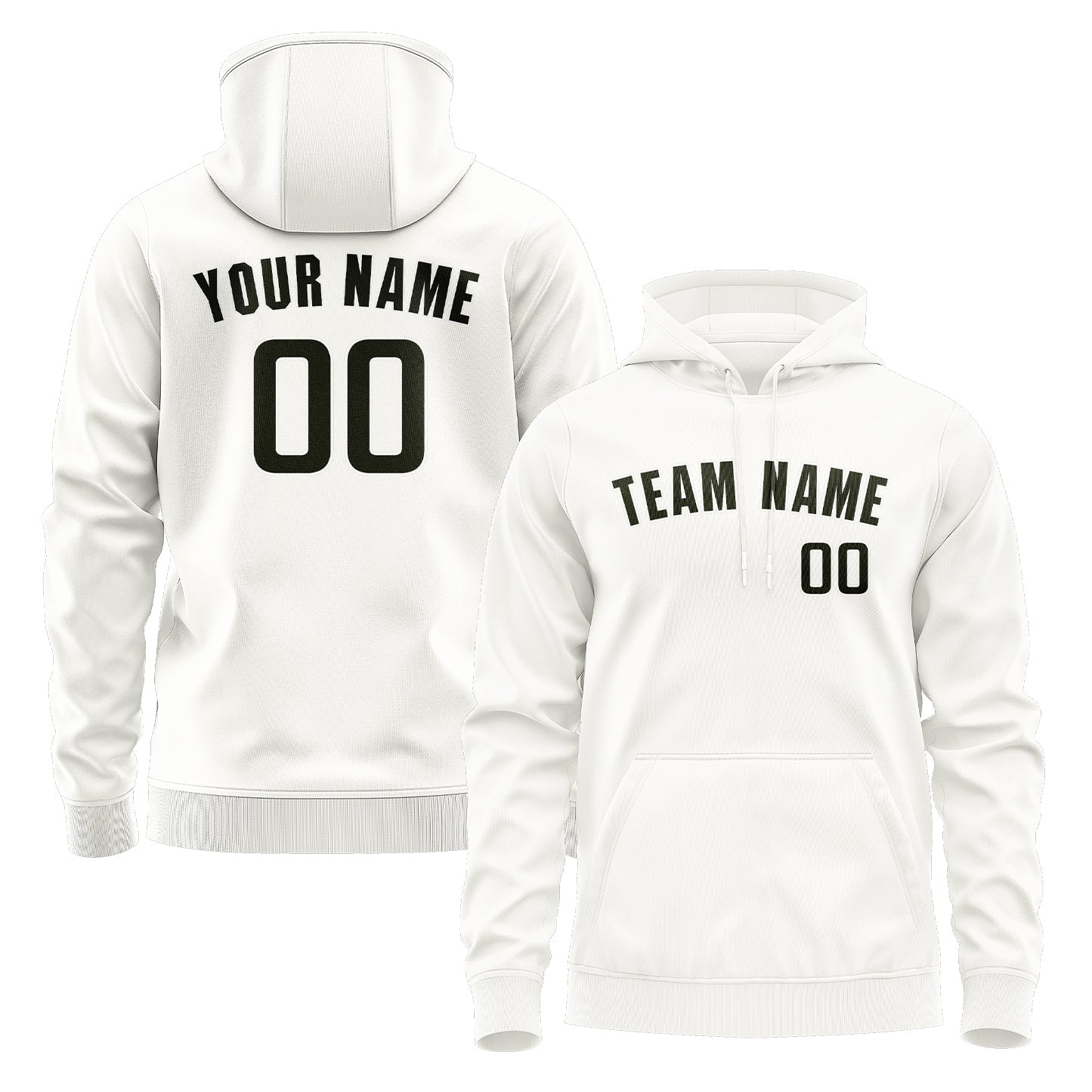 Custom White Olive Hoodie