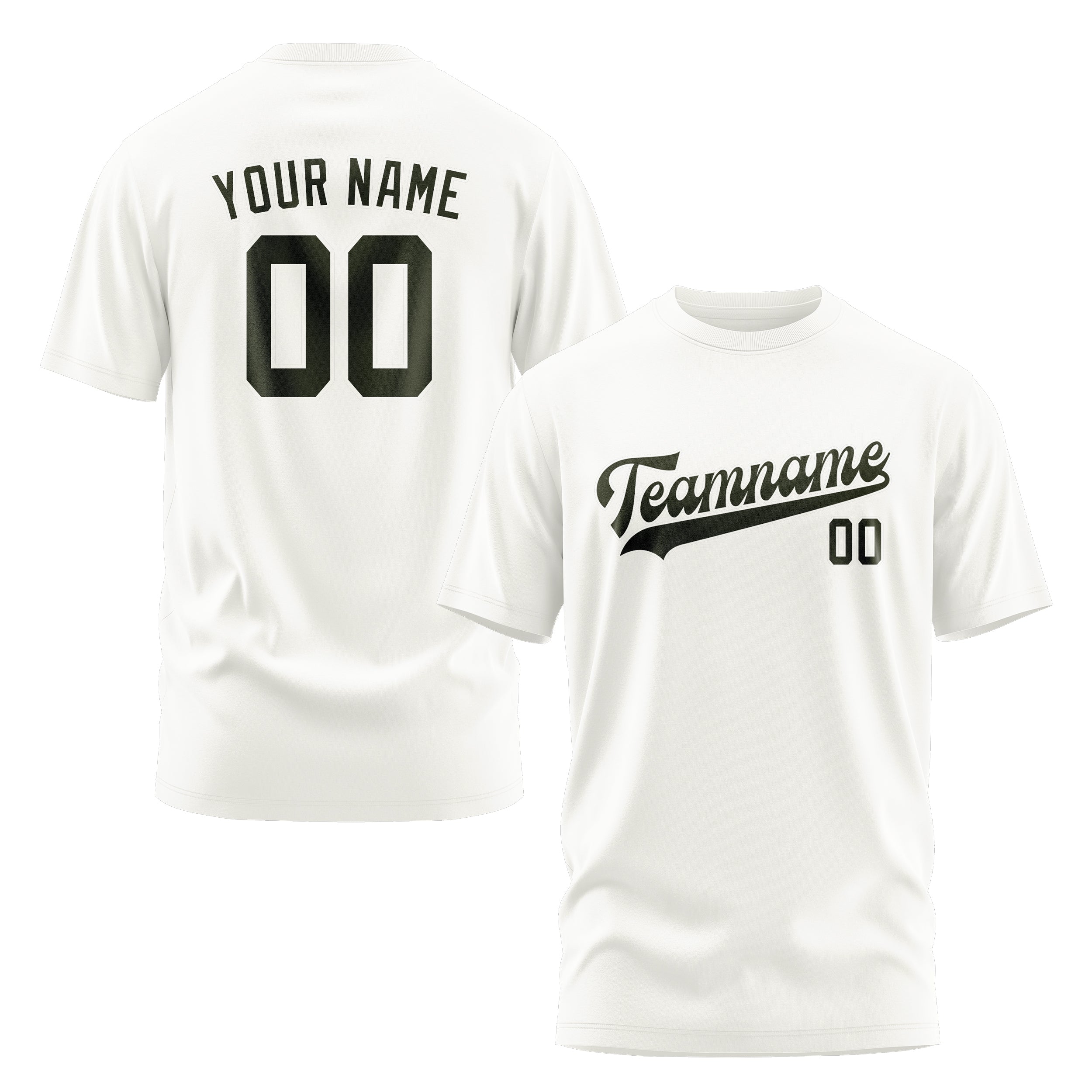Custom White Olive T-Shirt