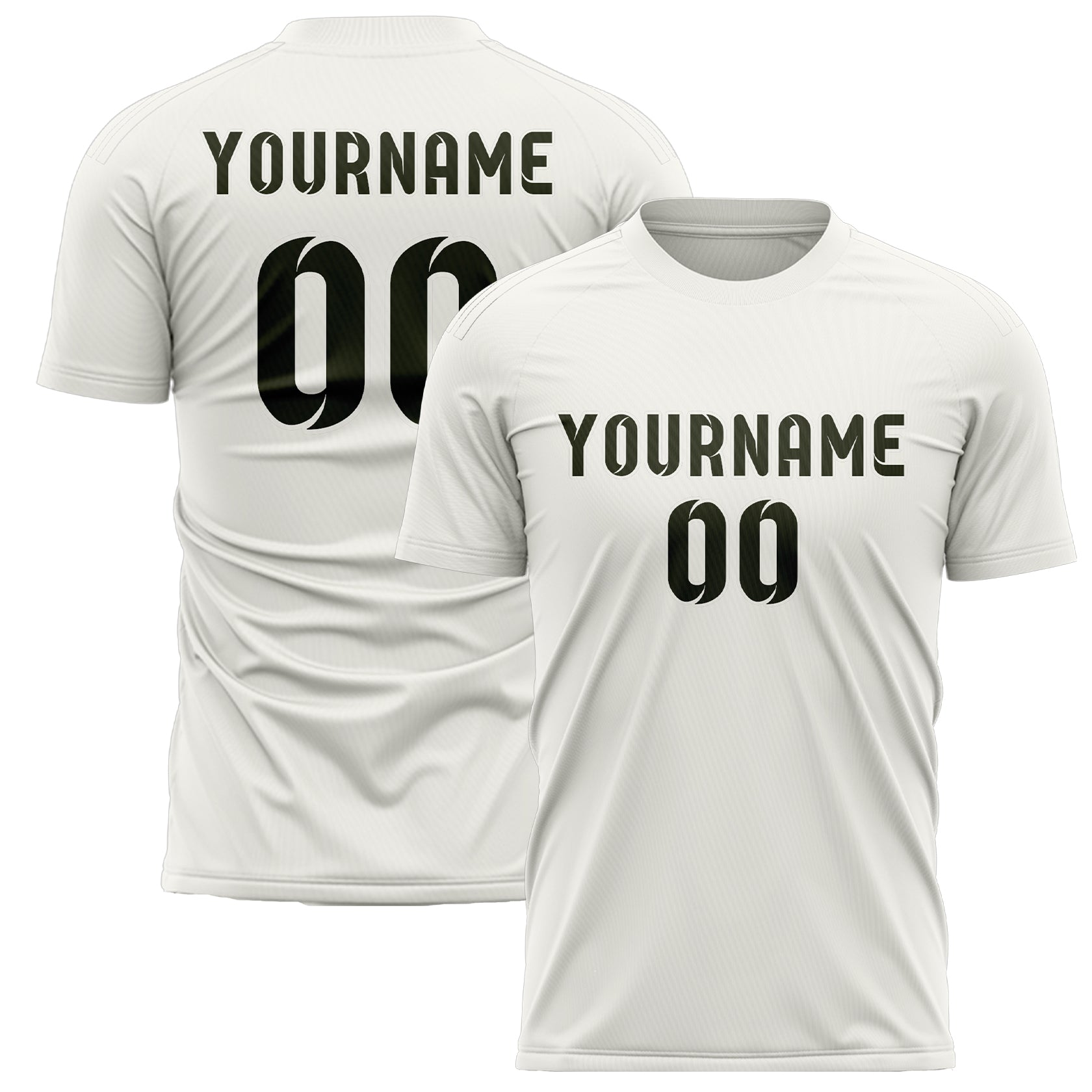 Custom White Olive Soccer Jersey