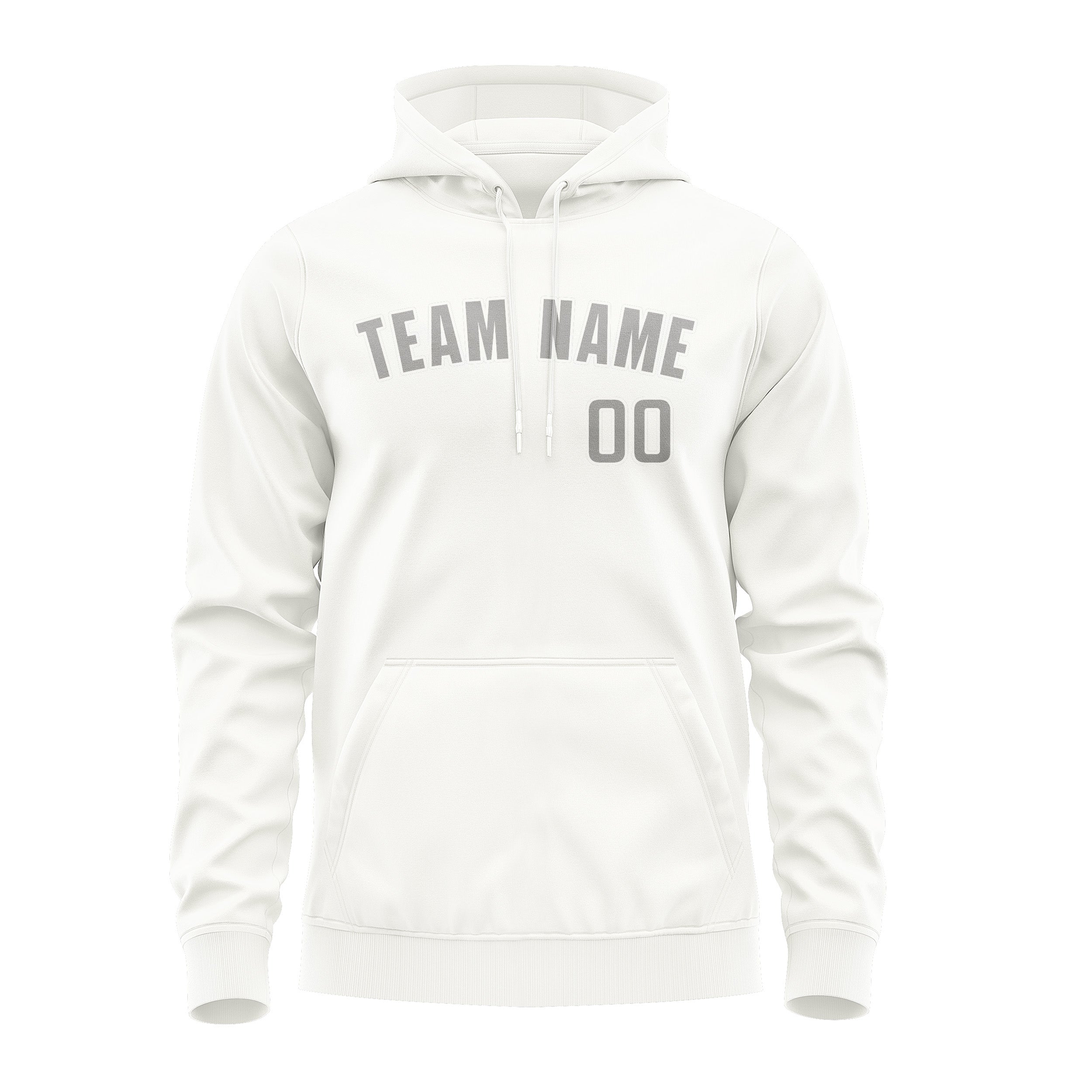Custom White Gray Hoodie