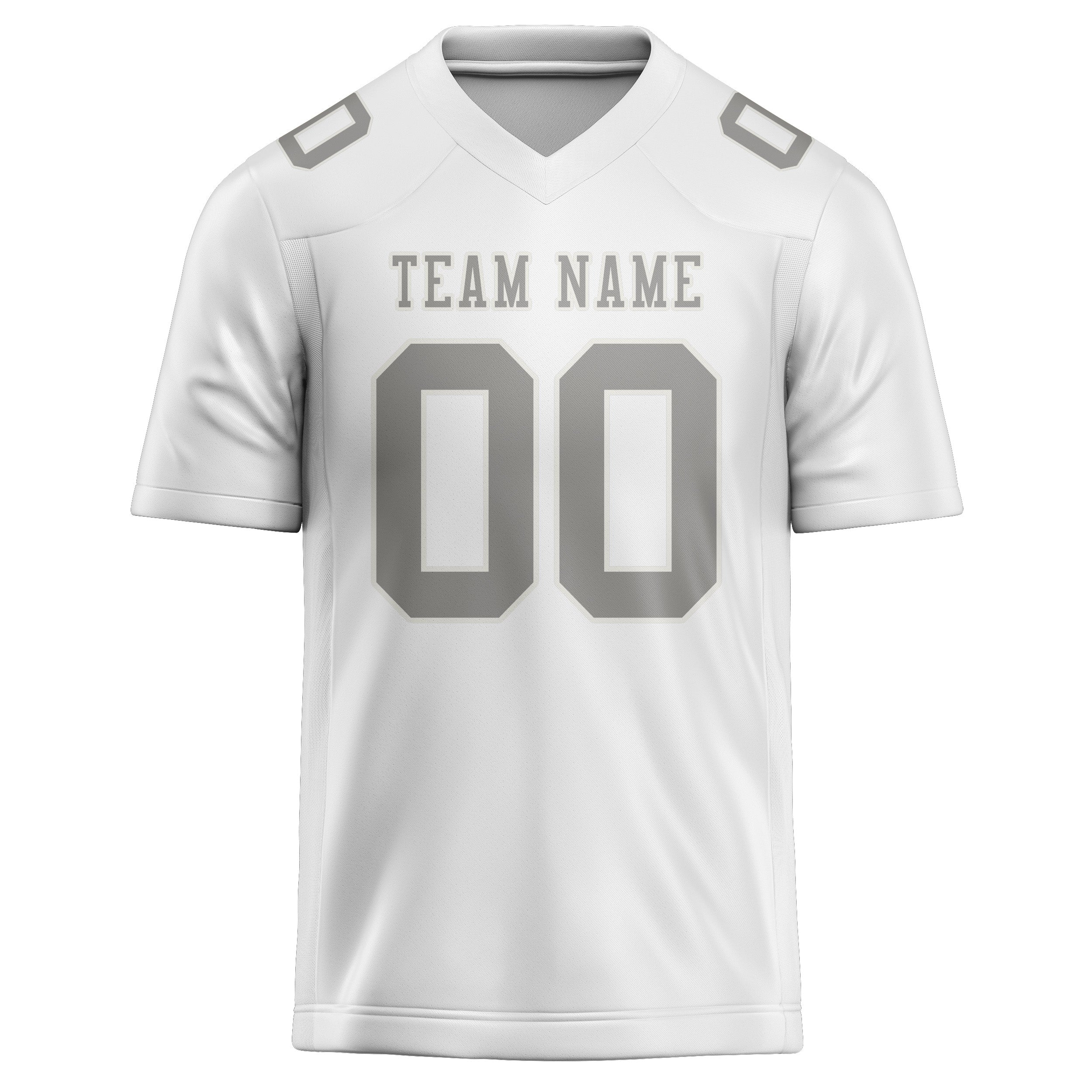 Custom White Gray Football Jersey