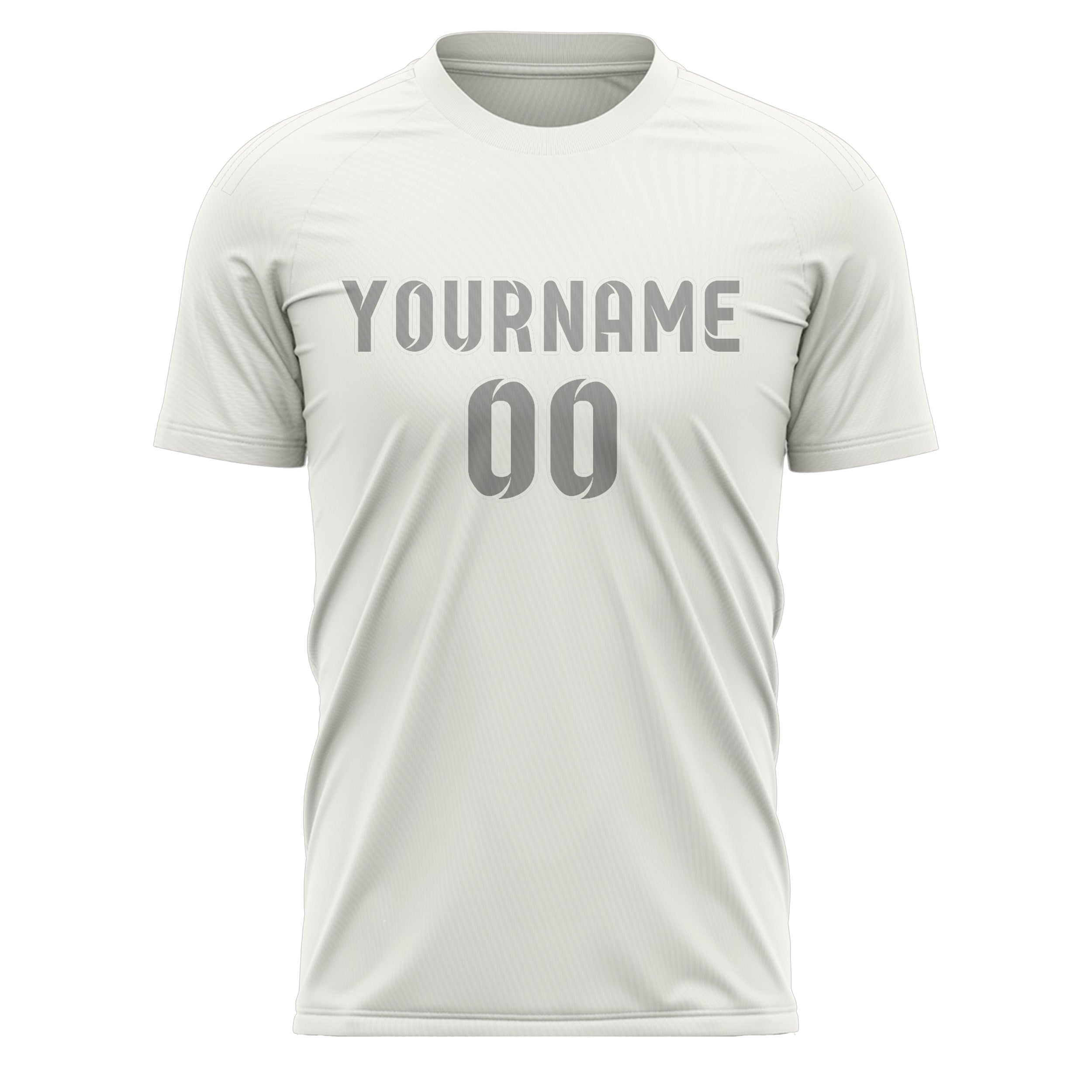 Custom White Gray Soccer Jersey