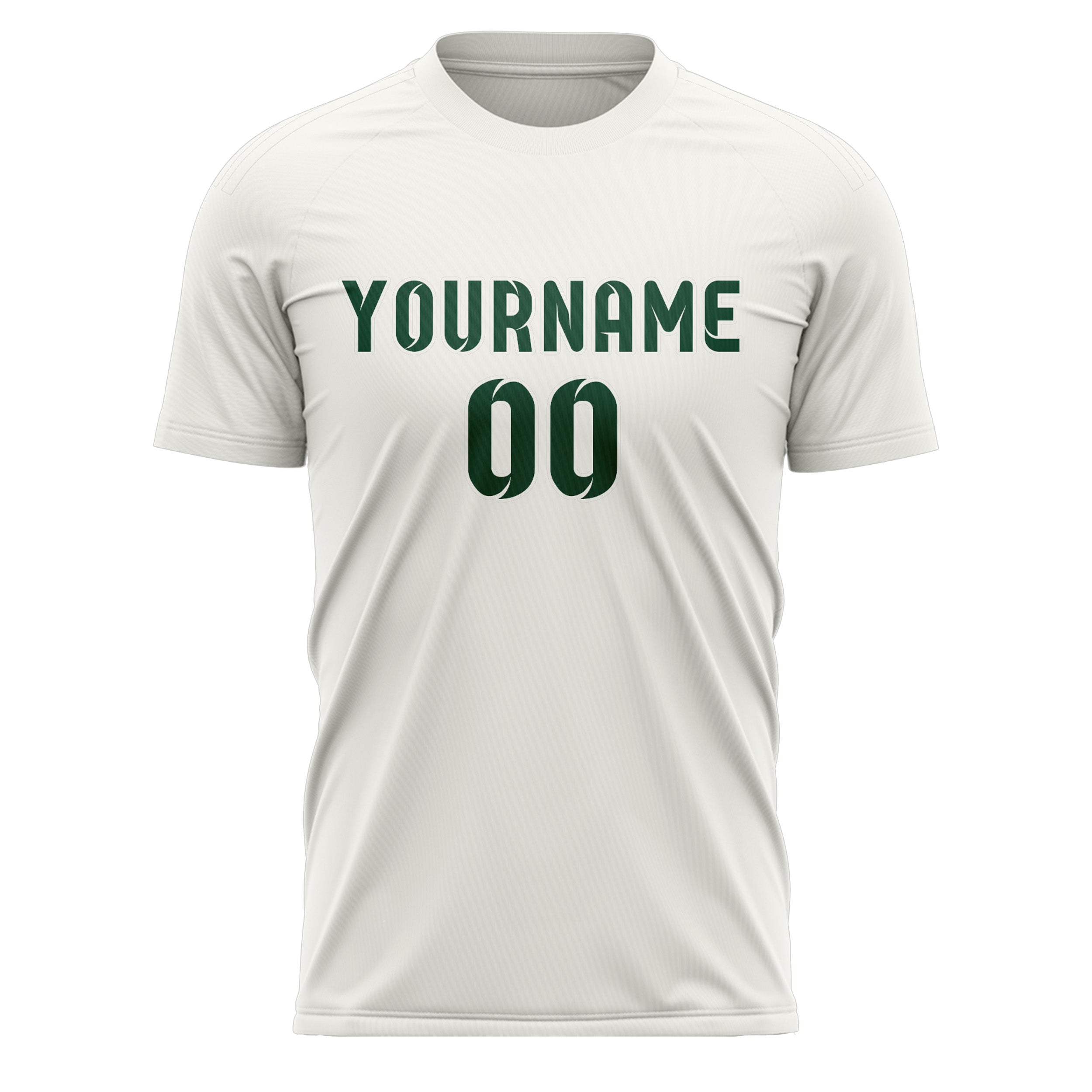 Custom White Green Soccer Jersey