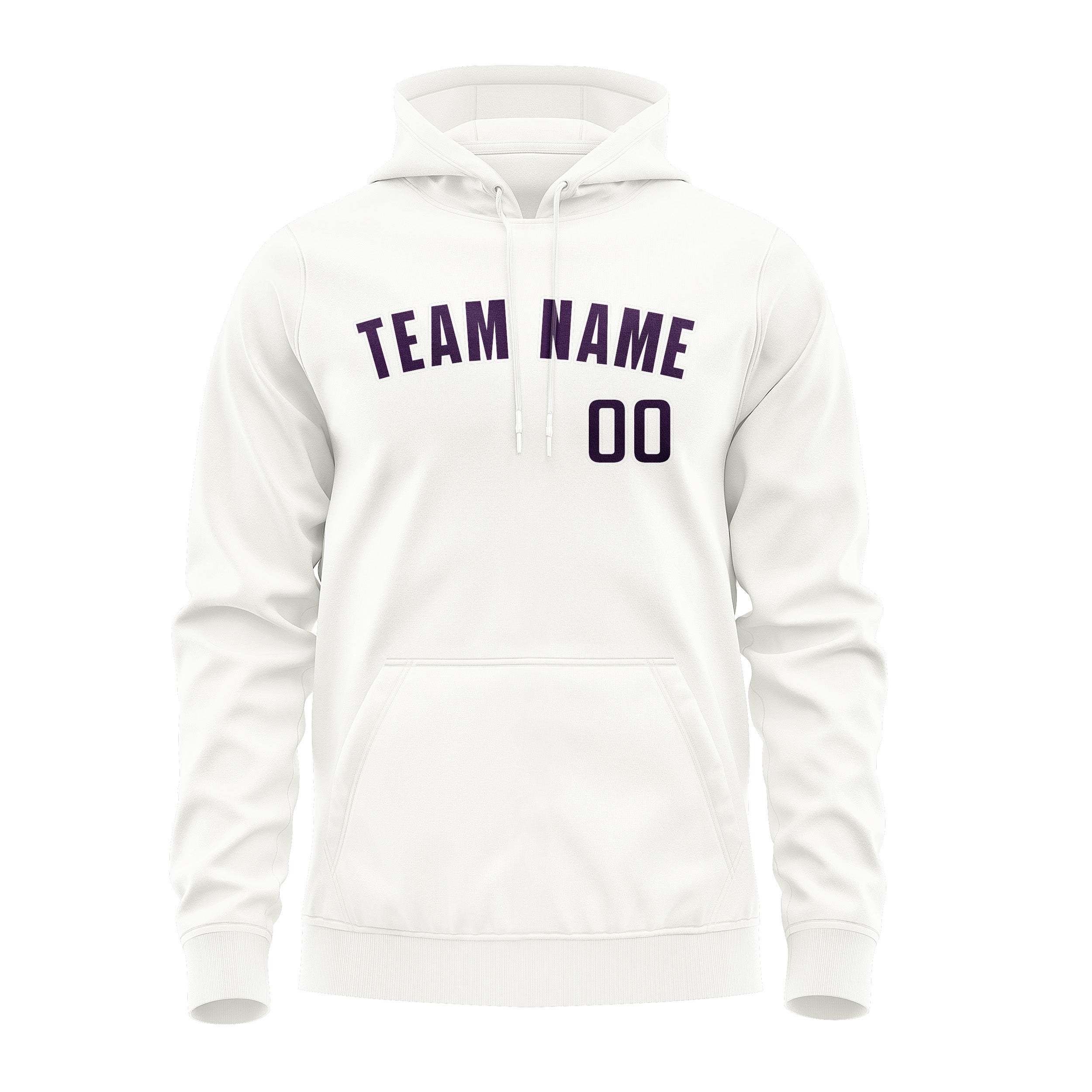 Custom White Purple Hoodie
