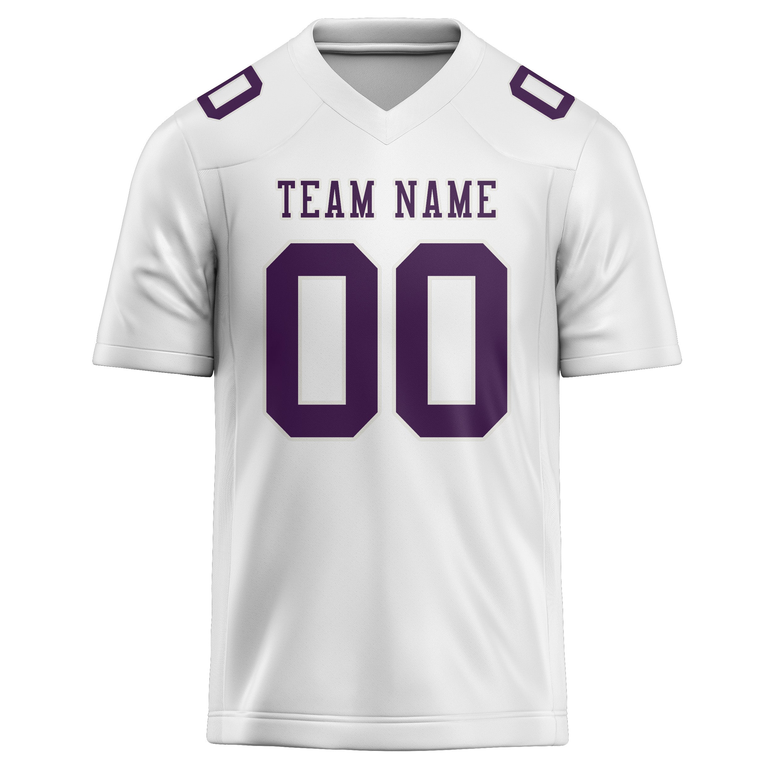 Custom White Purple Football Jersey