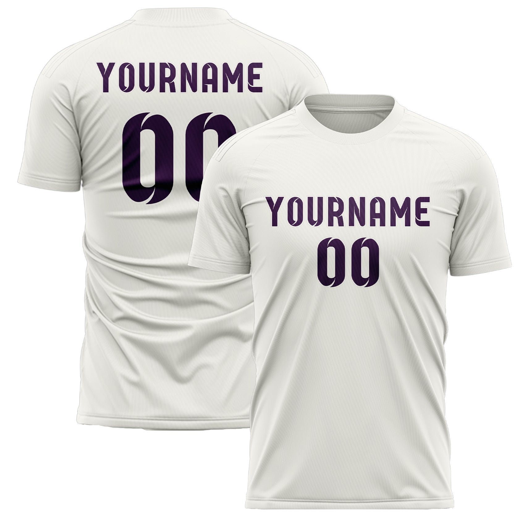 Custom White Purple Soccer Jersey