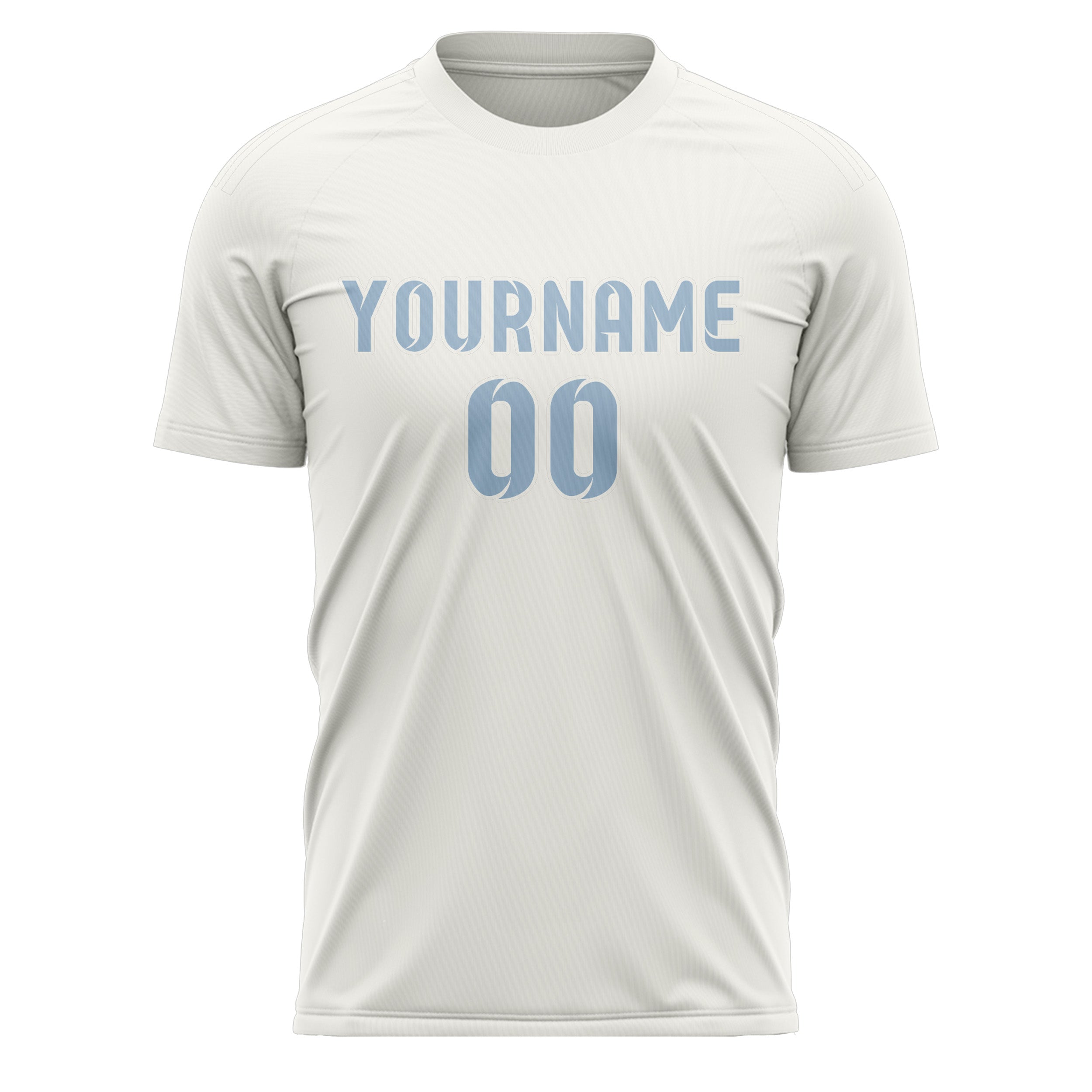 Custom White Light Blue Soccer Jersey