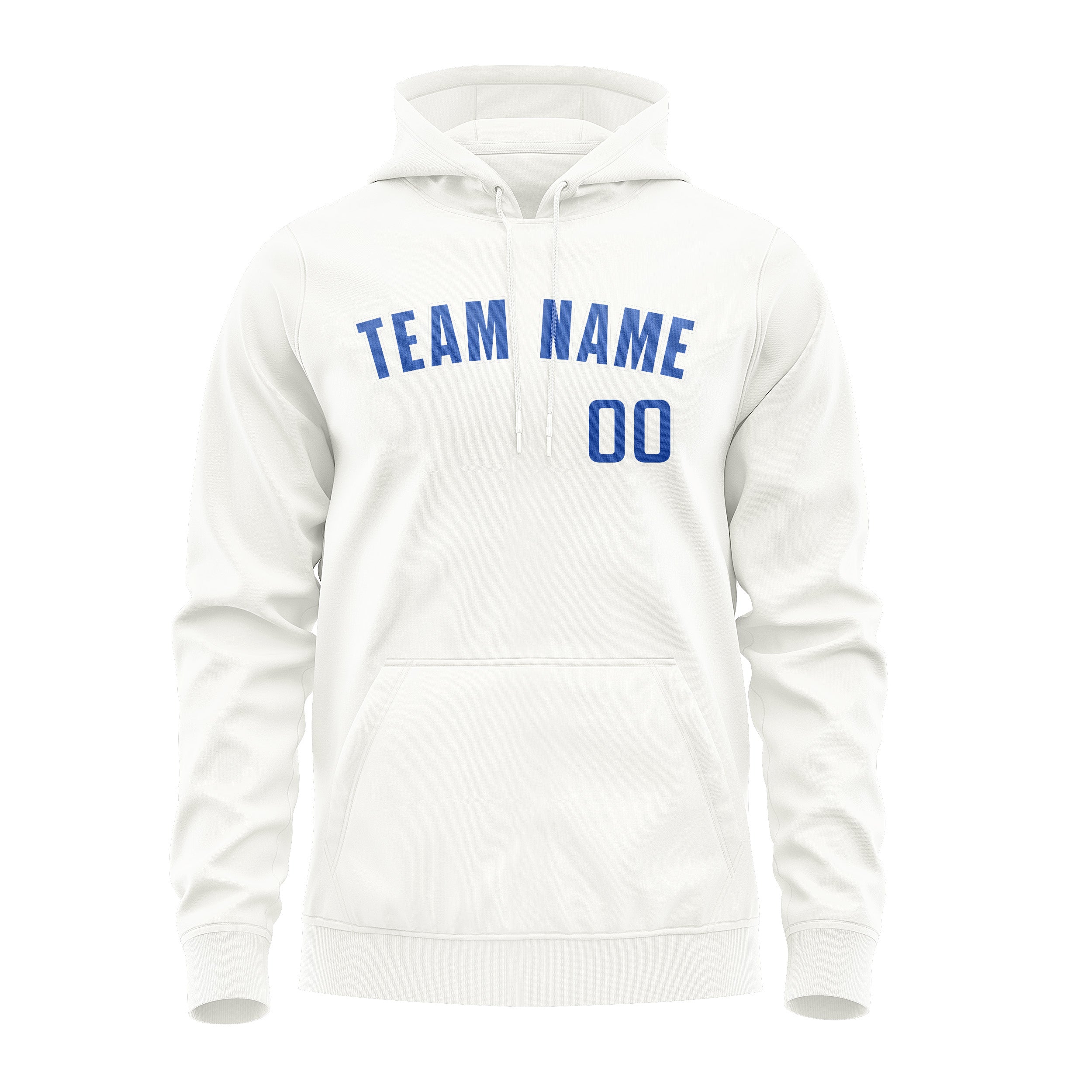 Custom White Sky Blue Hoodie
