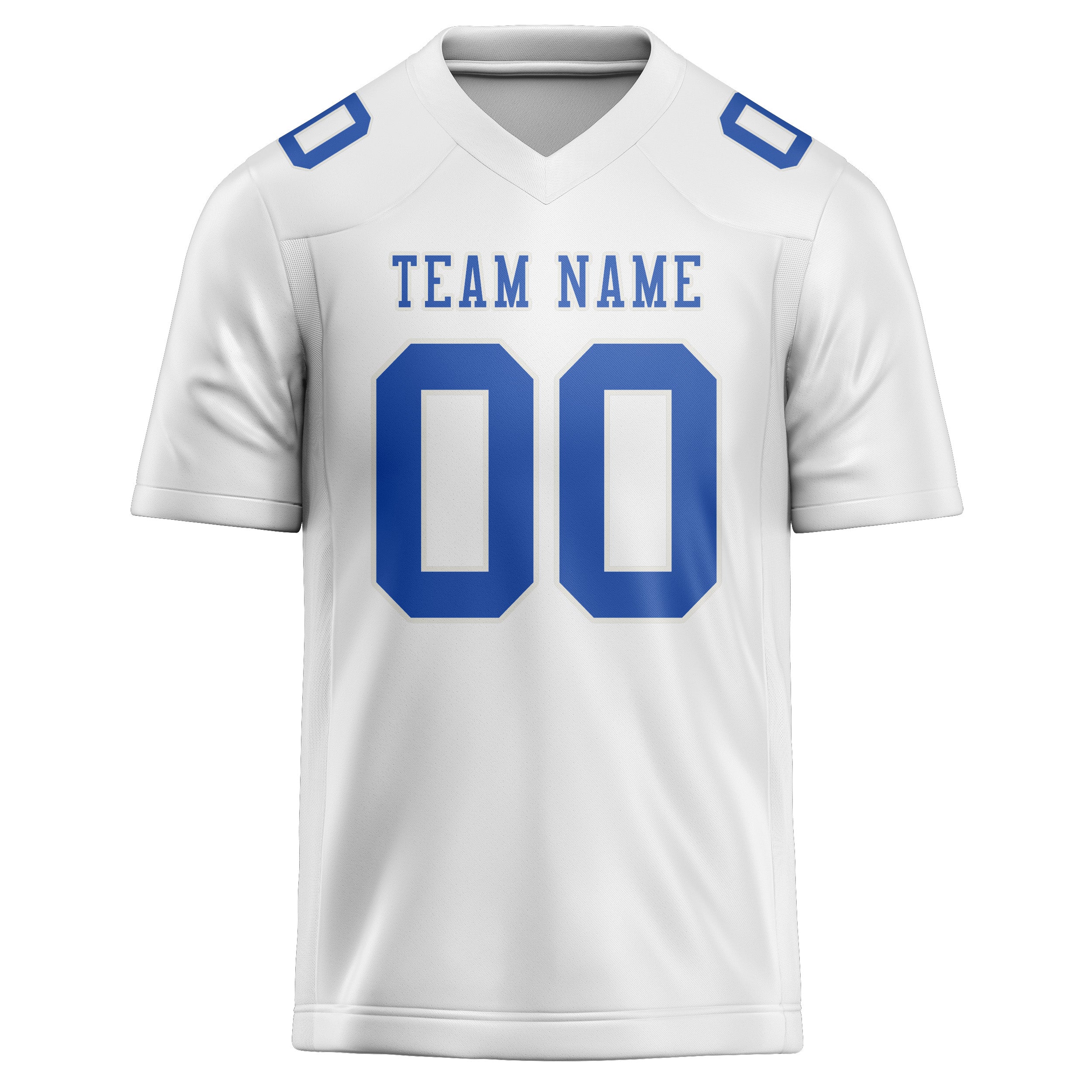 Custom White Sky Blue Football Jersey