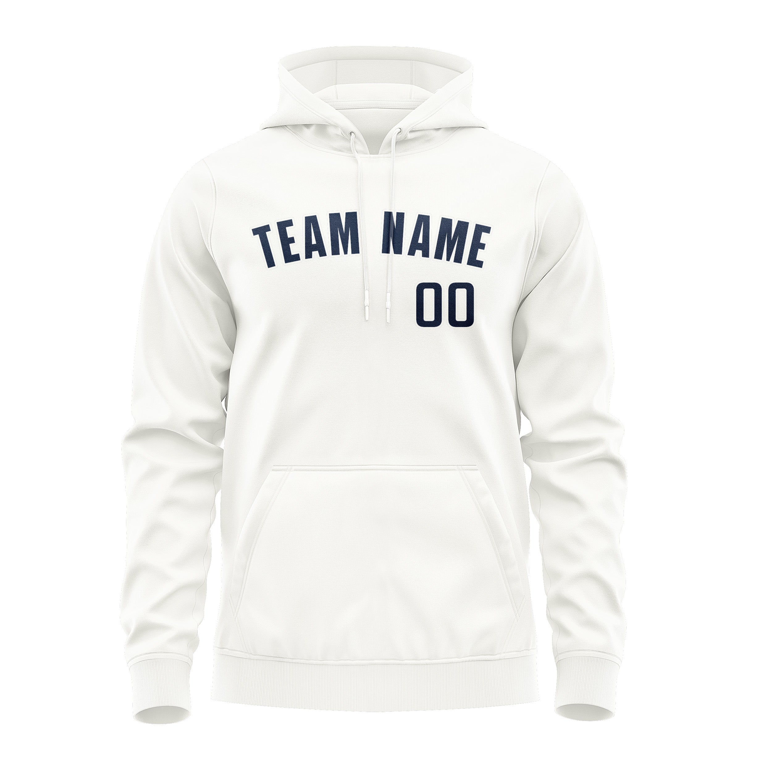 Custom White Blue Hoodie