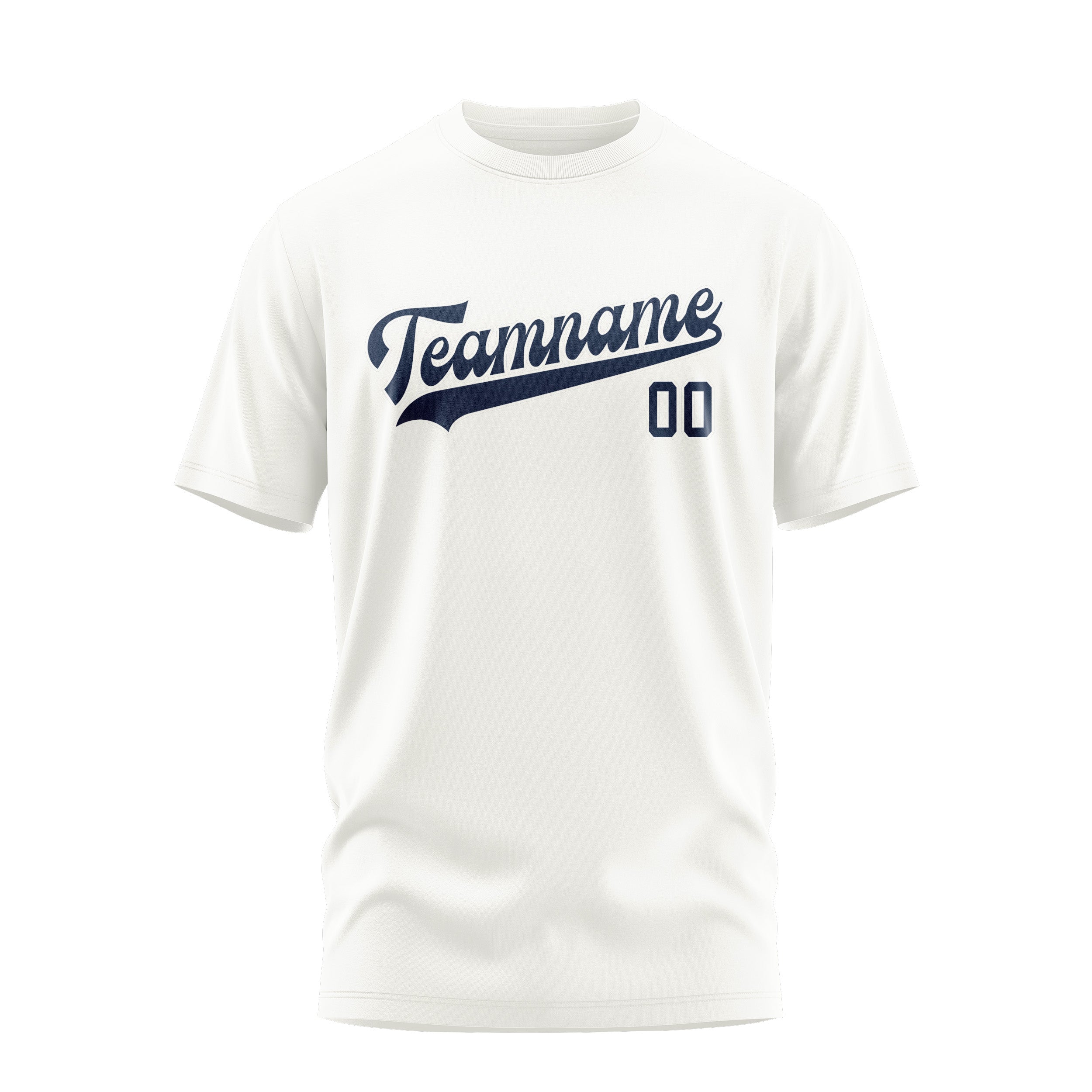 Custom White Blue T-Shirt