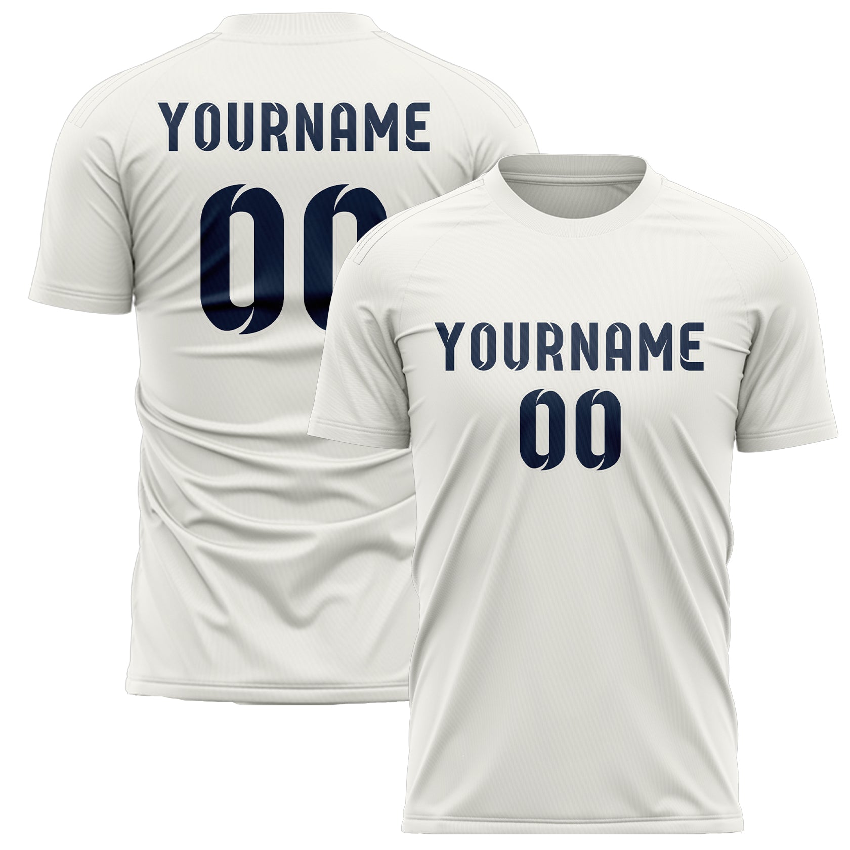 Custom White Blue Soccer Jersey