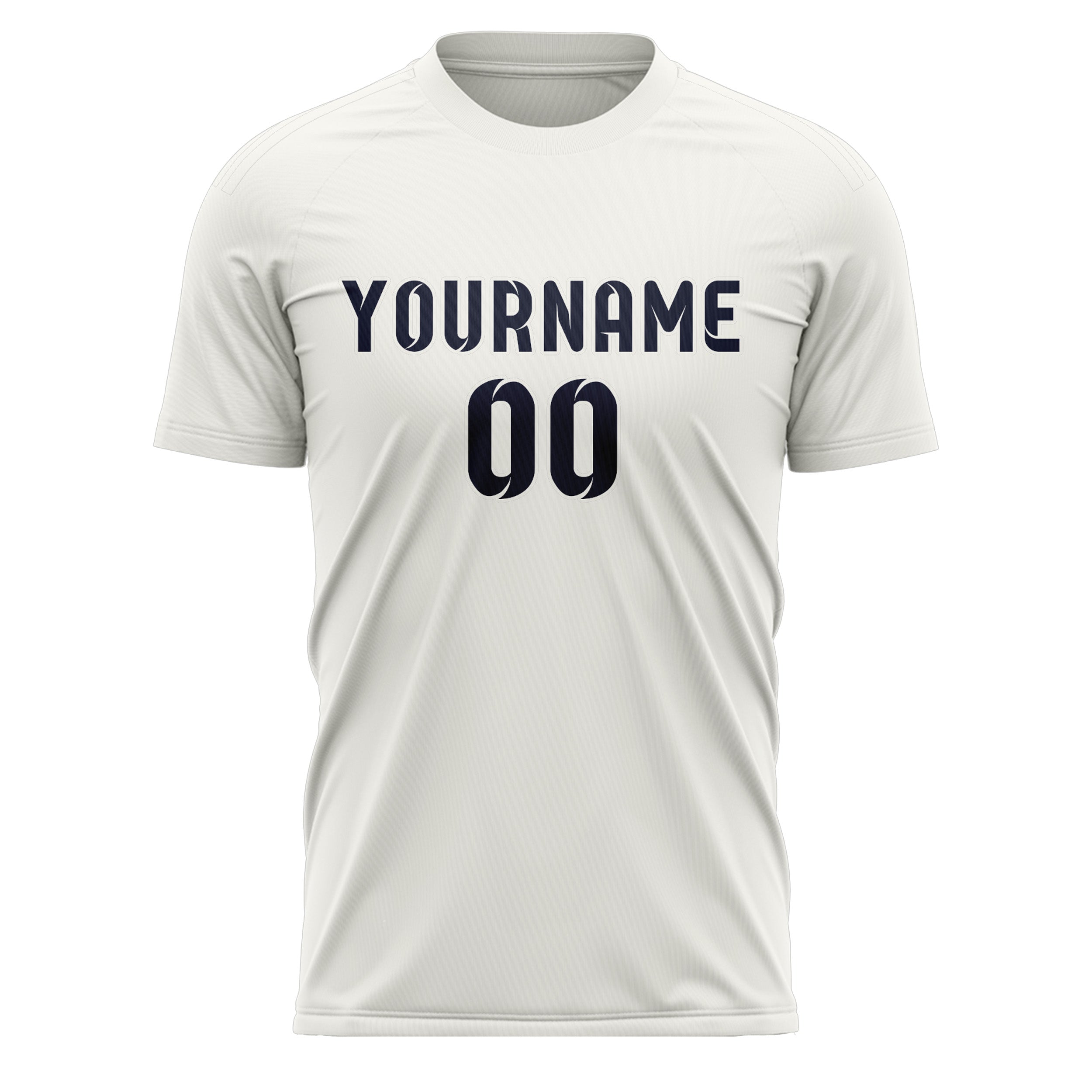 Custom White Navy Soccer Jersey