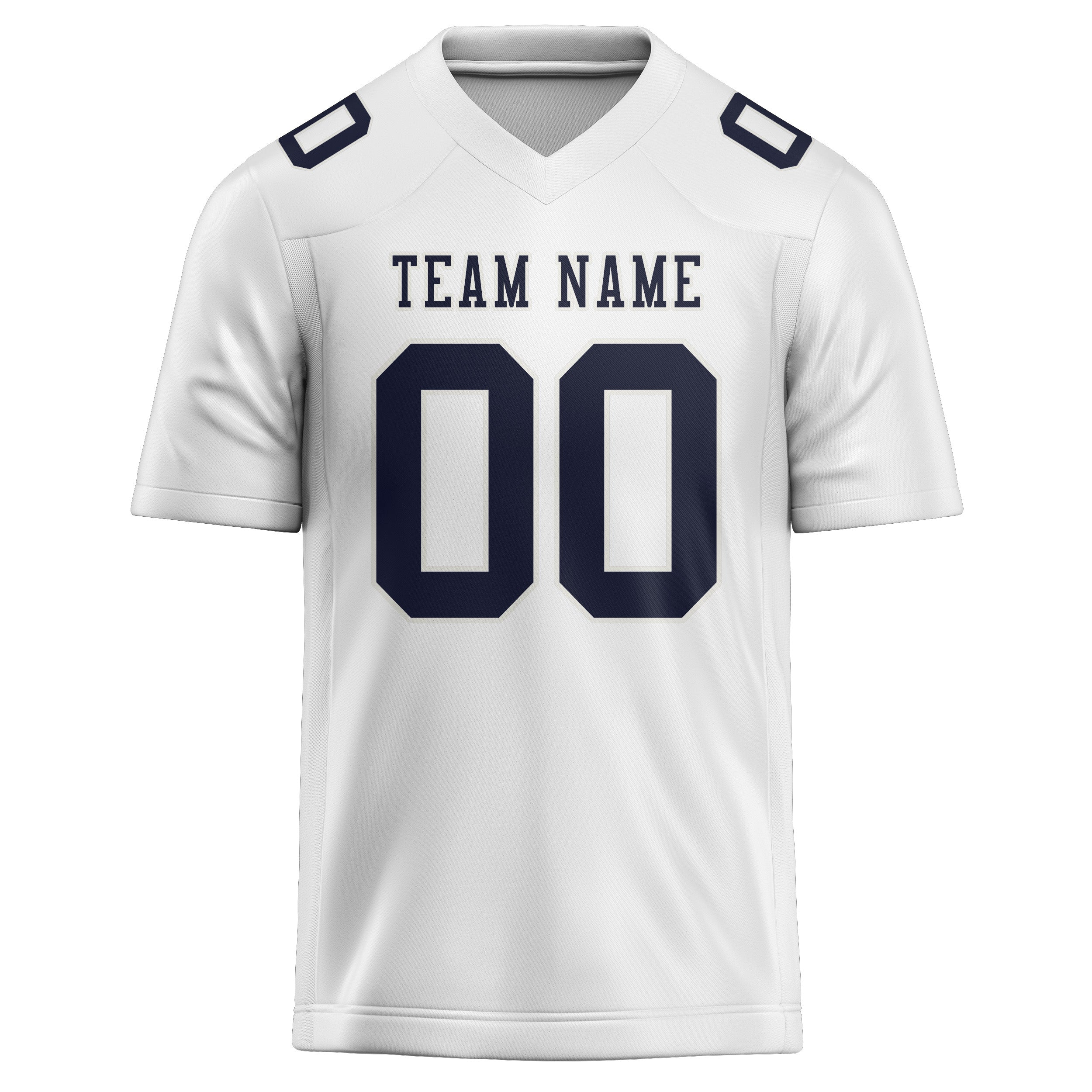 Custom White Navy Football Jersey