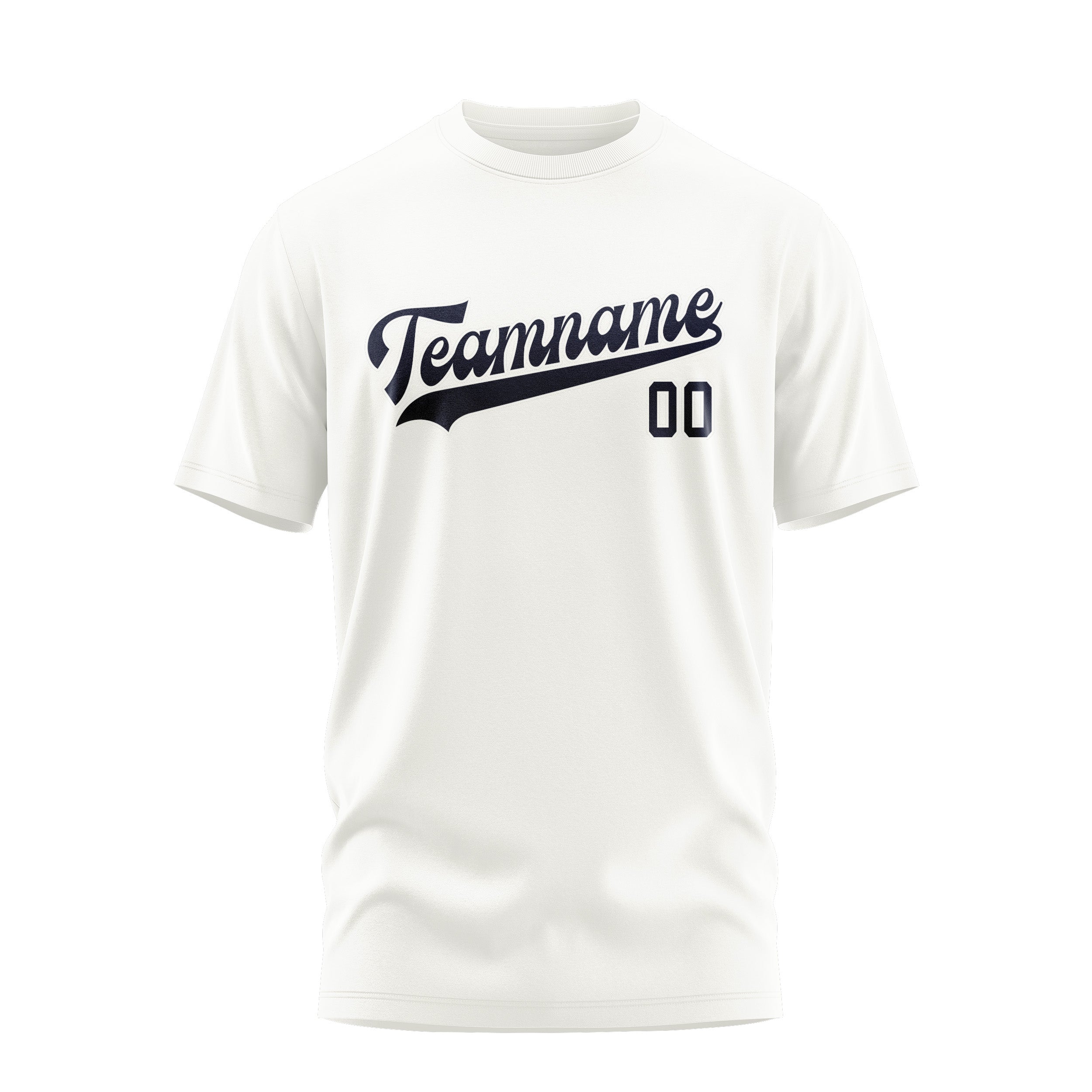 Custom White Navy T-Shirt