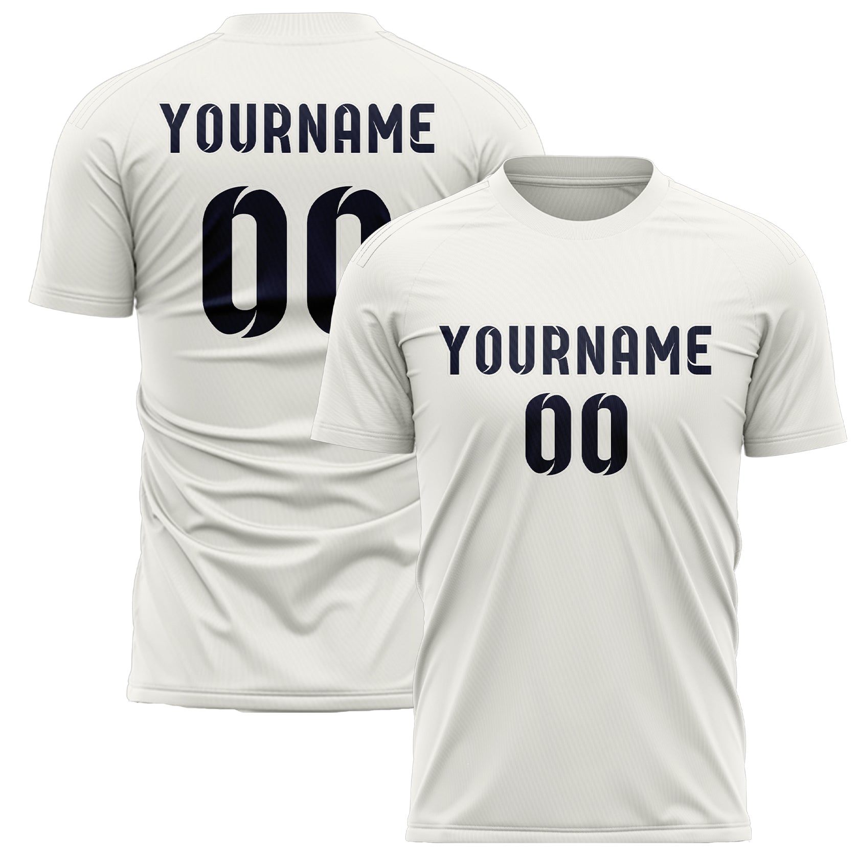 Custom White Navy Soccer Jersey