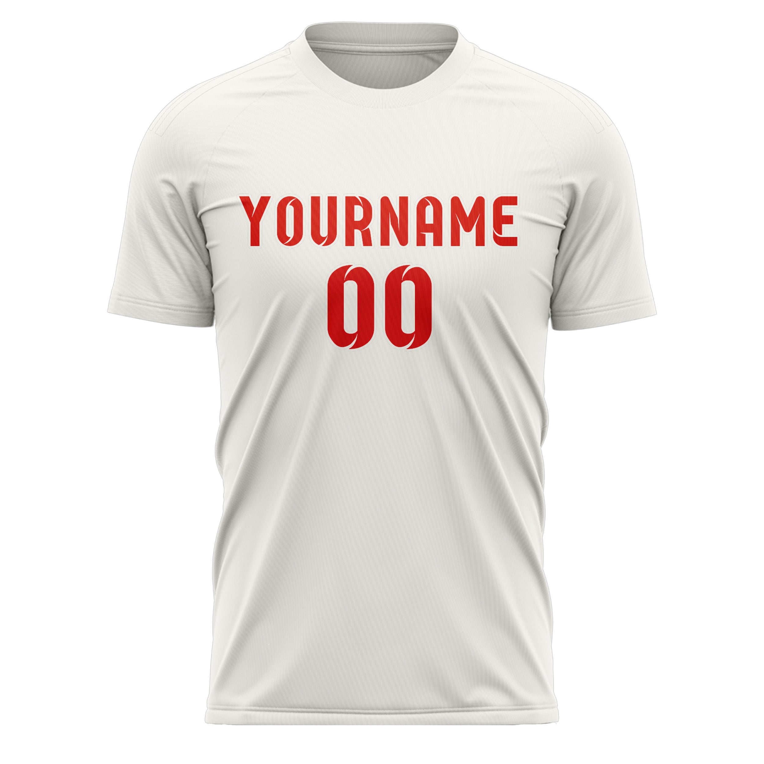 Custom White Orange Red Soccer Jersey