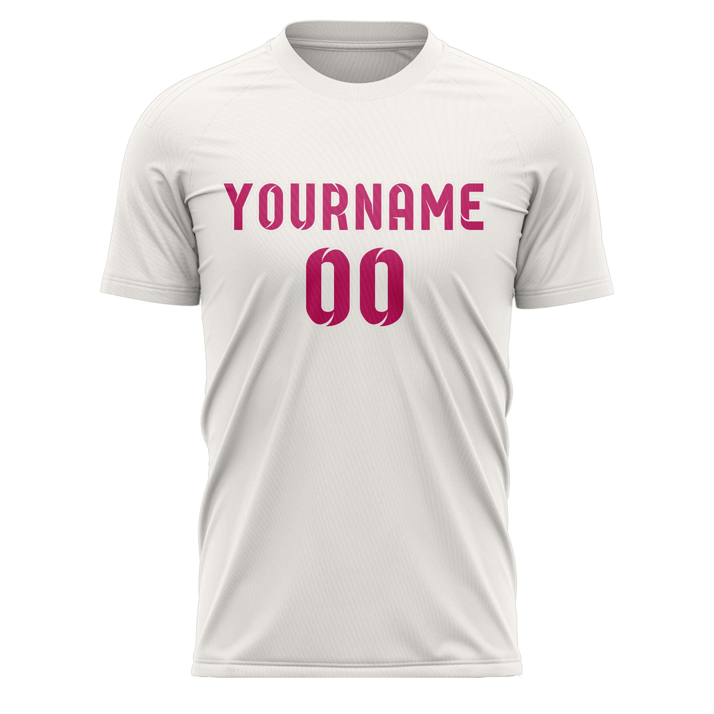 Custom White Pink Soccer Jersey