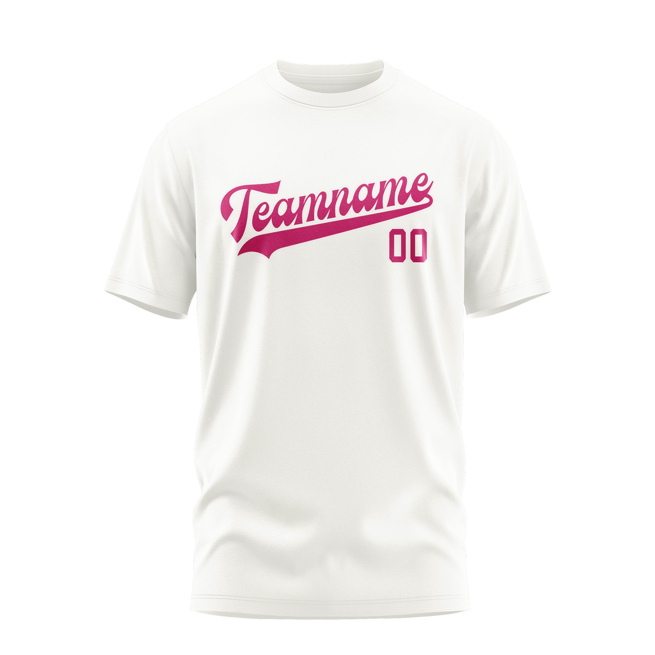 Custom White Pink T-Shirt