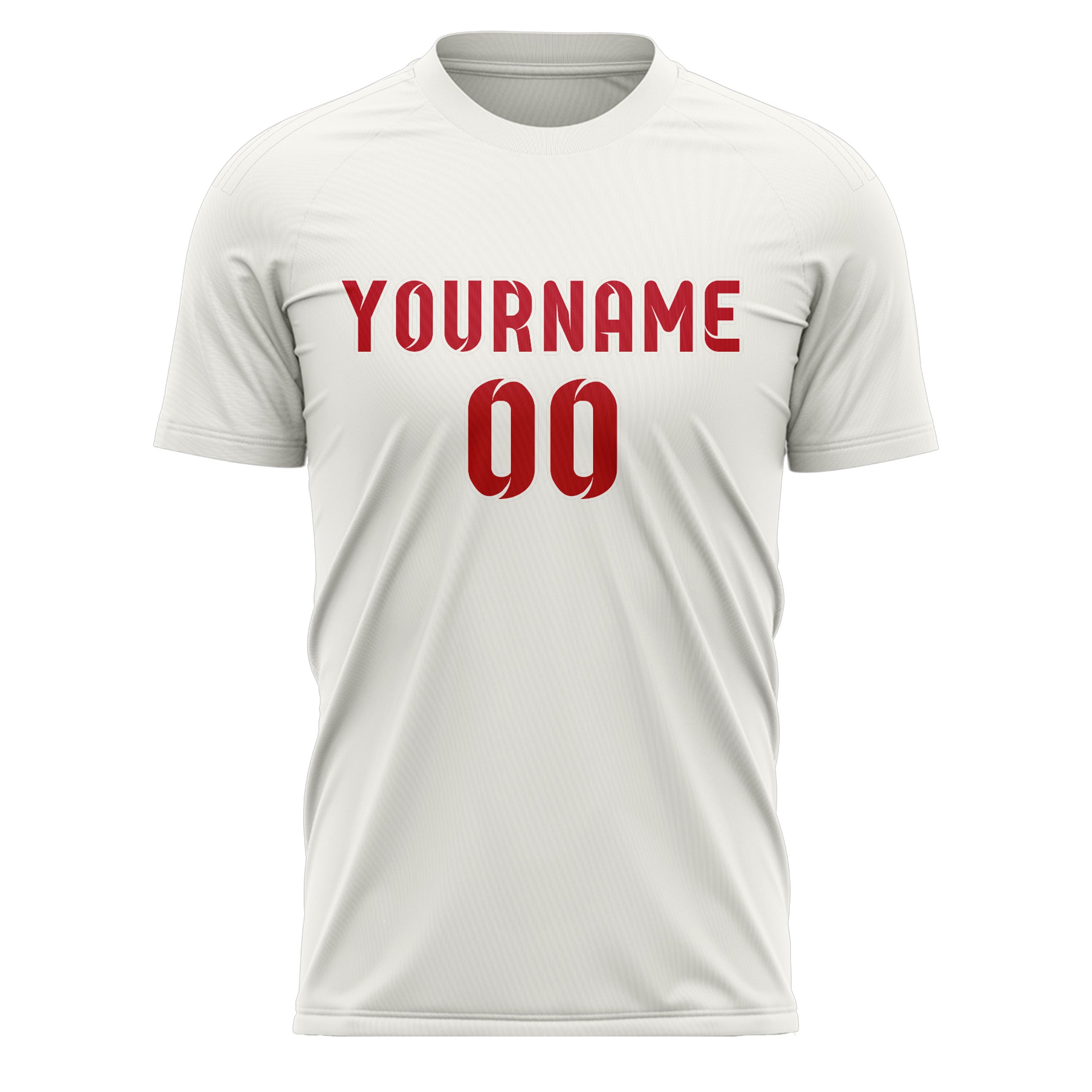 Custom White Red Soccer Jersey