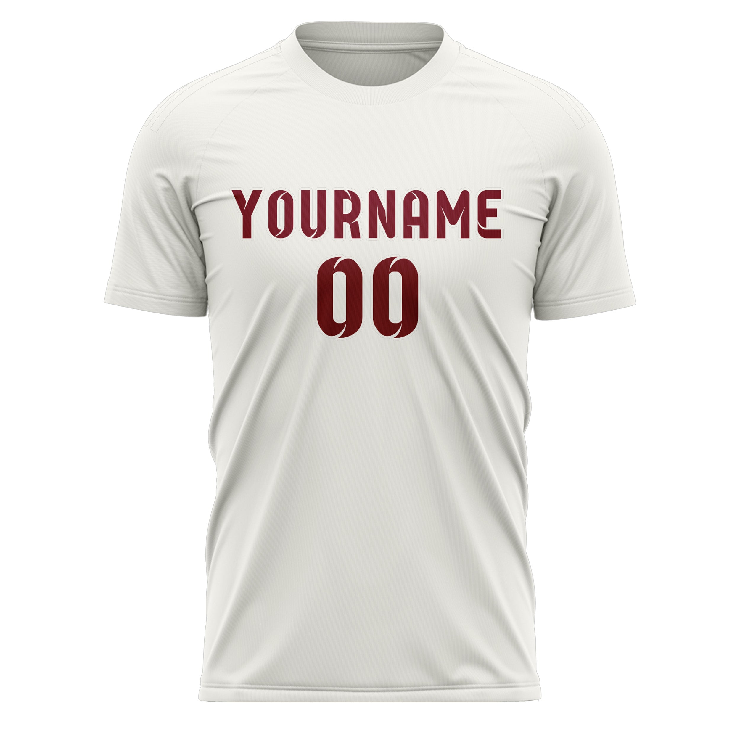 Custom White Crimson Red Soccer Jersey