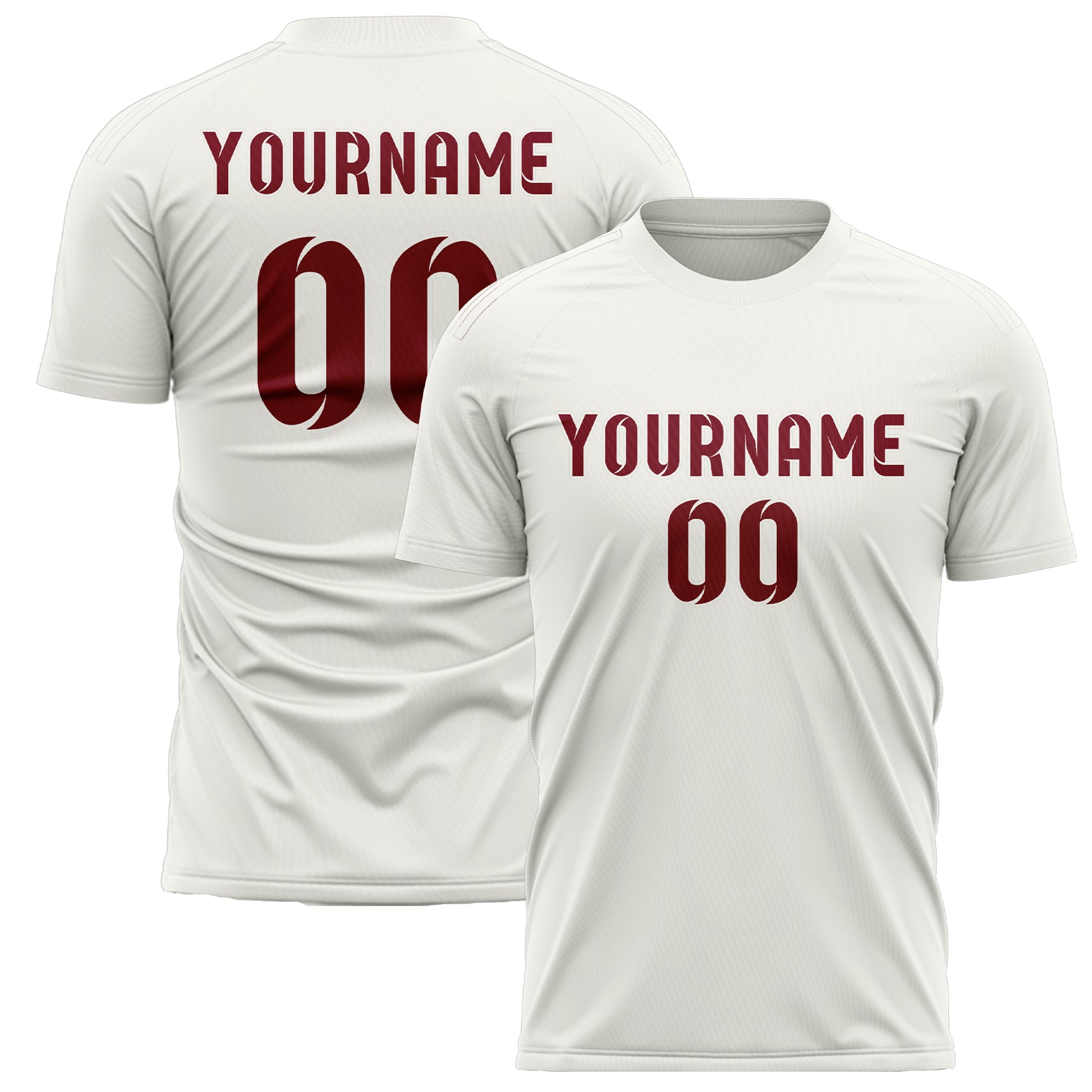 Custom White Crimson Red Soccer Jersey