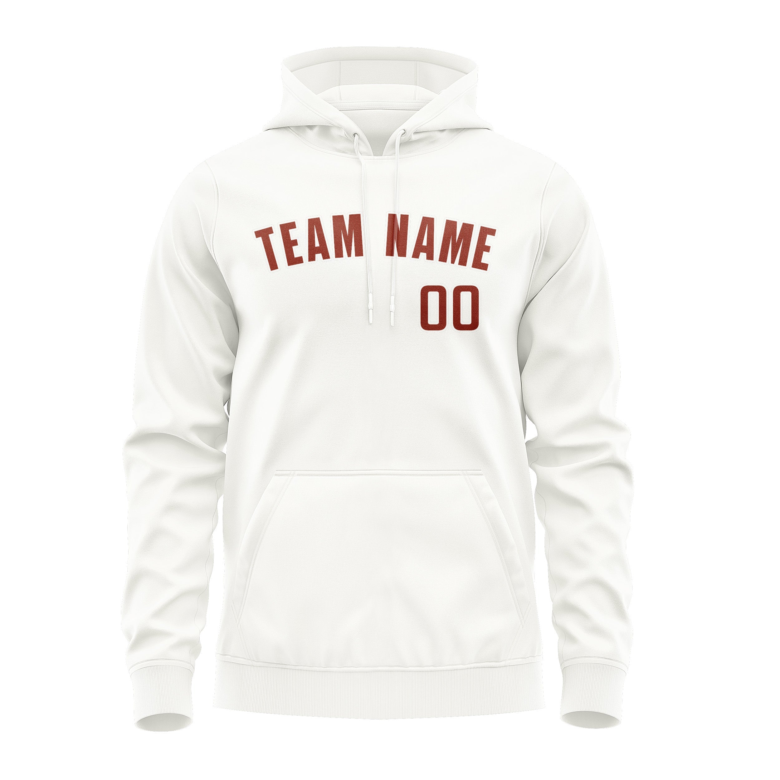 Custom White Coral Red Hoodie