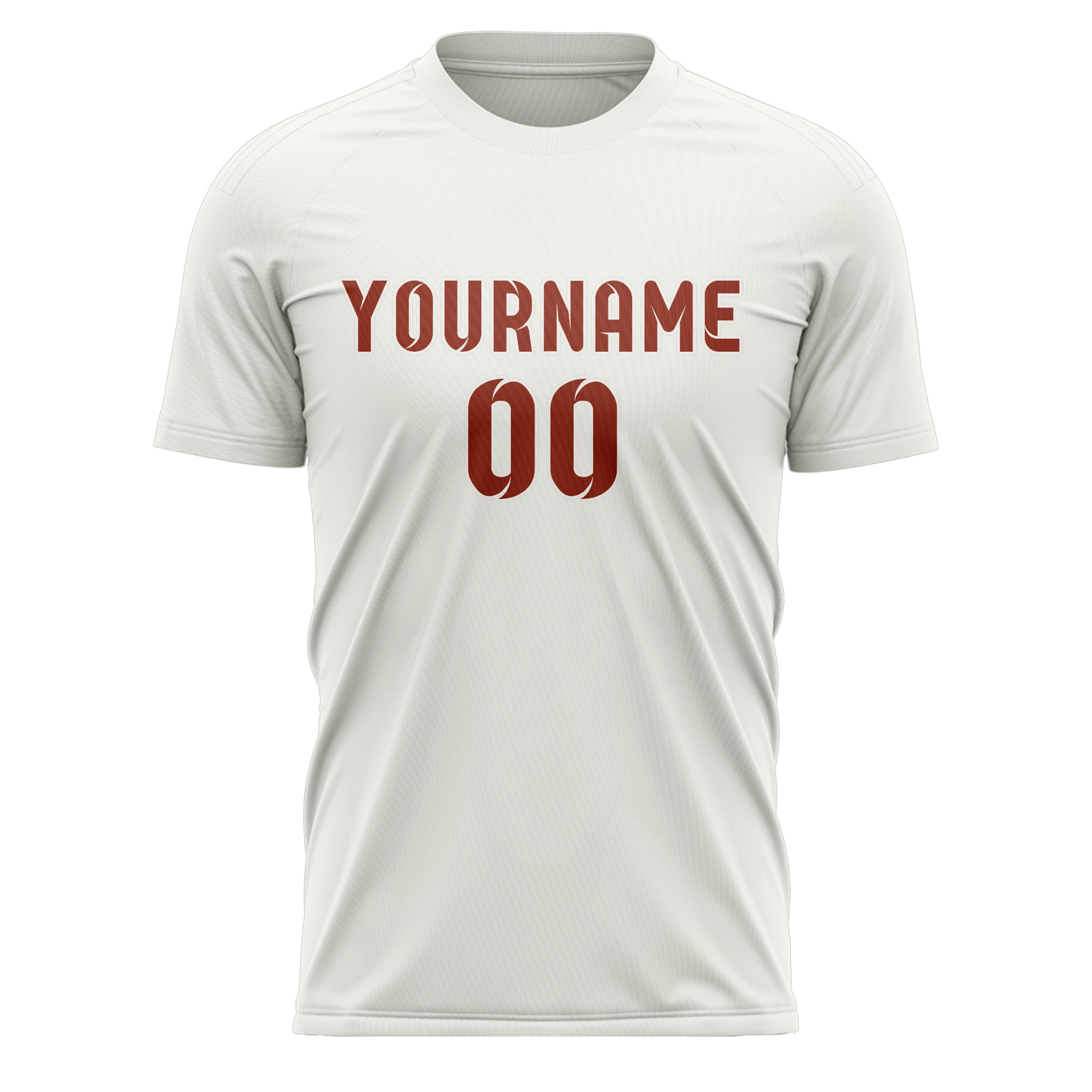 Custom White Coral Red Soccer Jersey