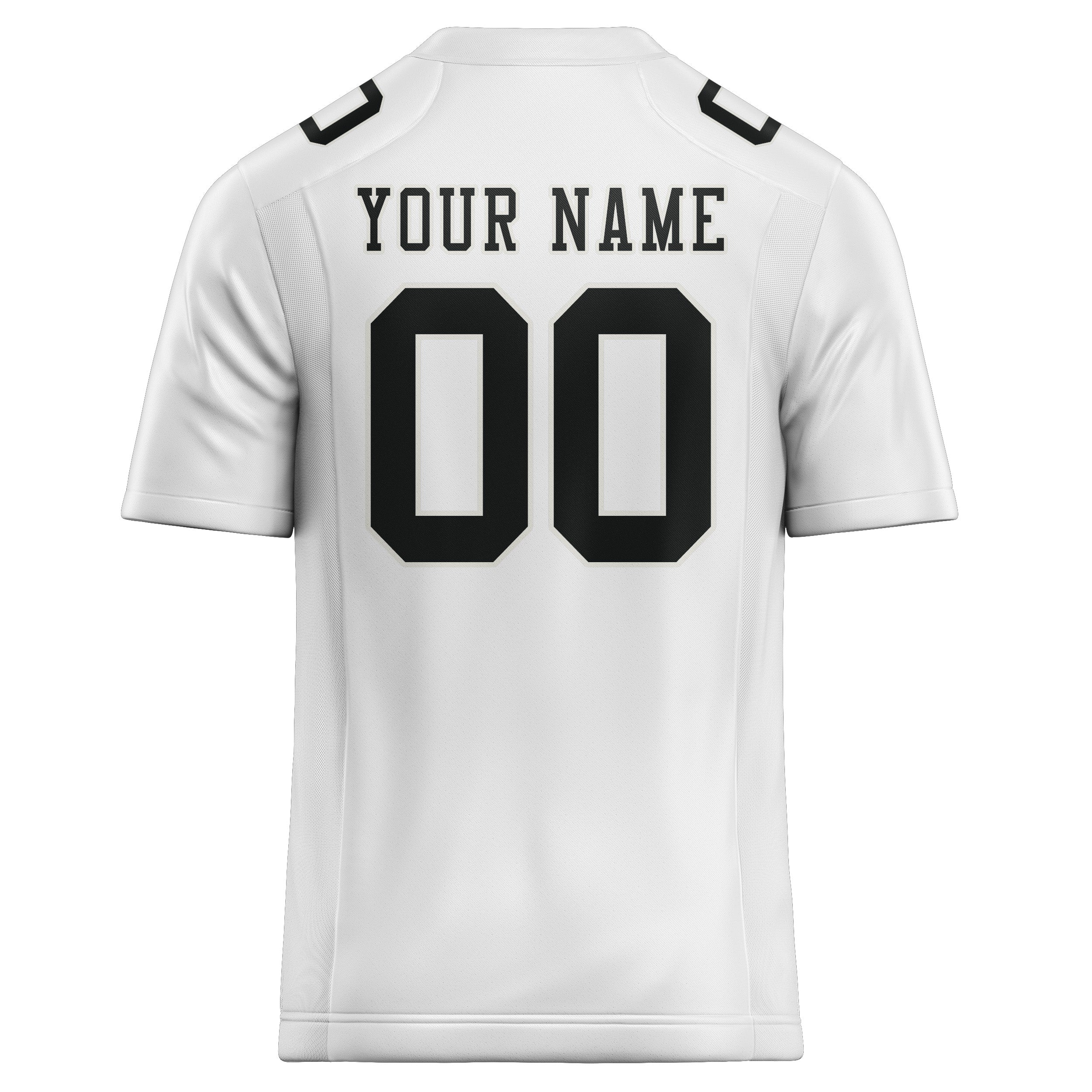 Custom White Black Football Jersey