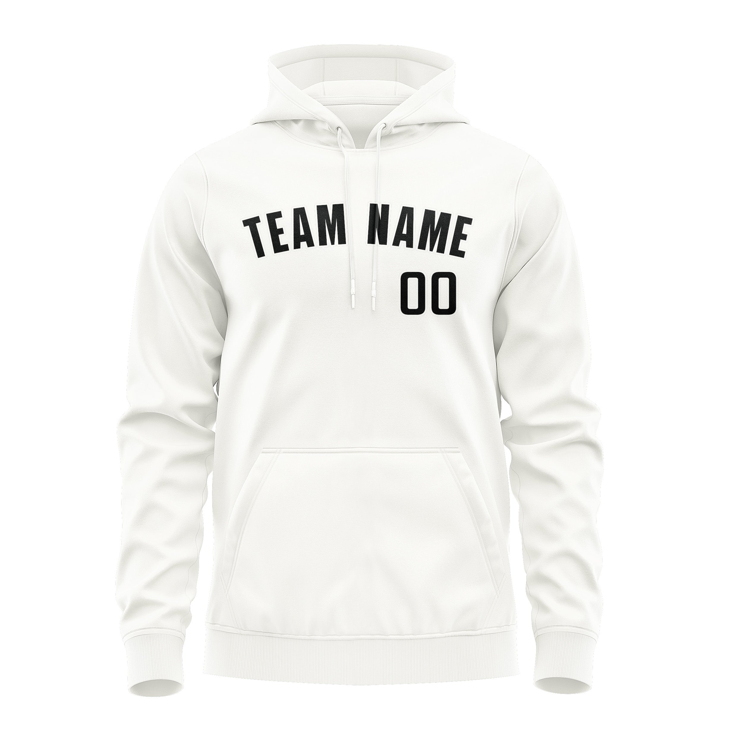 Custom White Black Hoodie