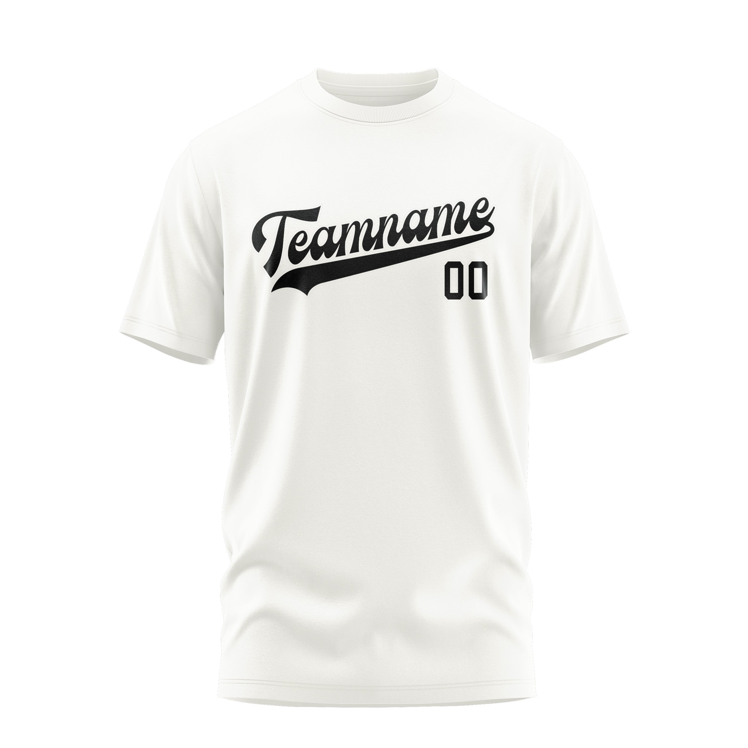 Custom White Black T-Shirt