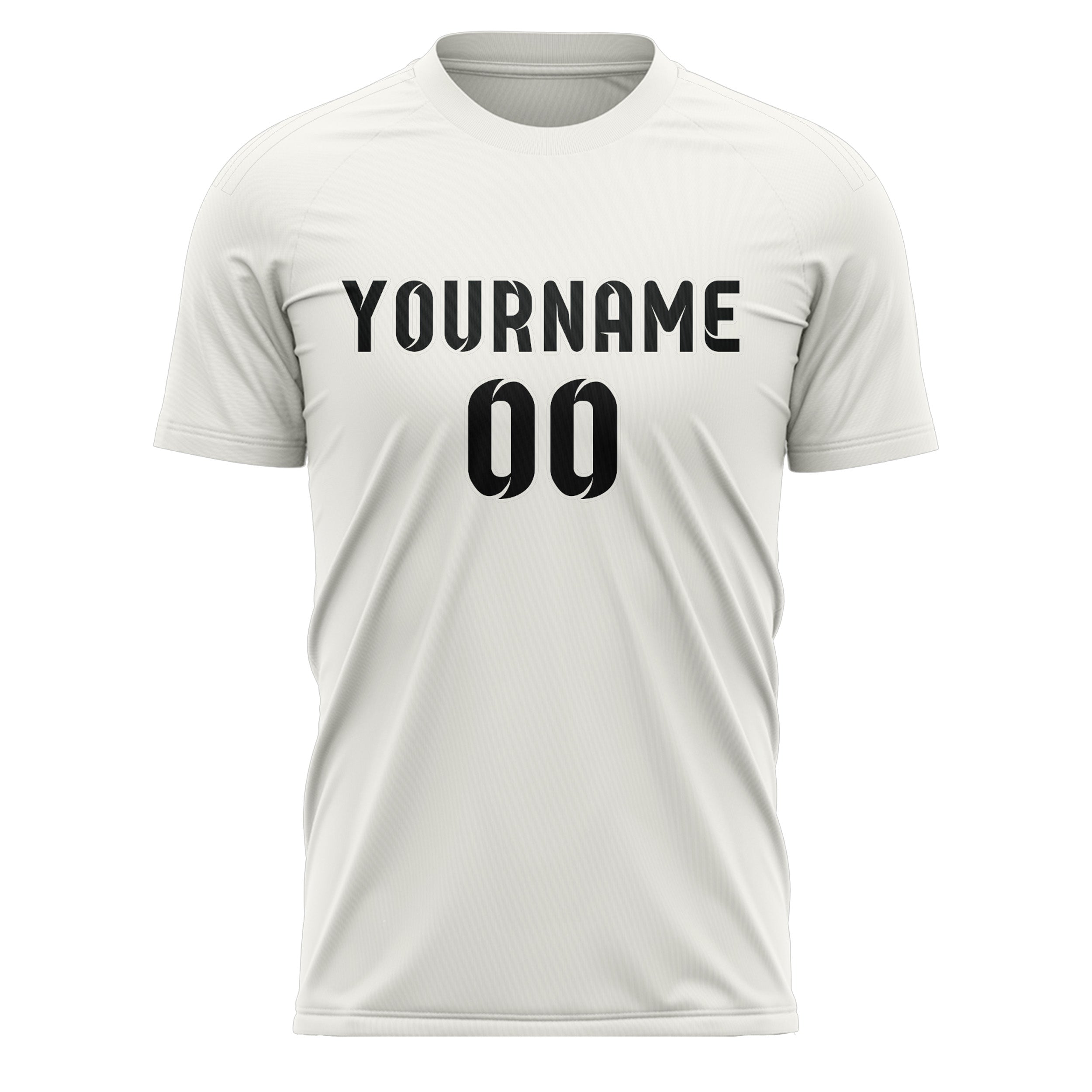 Custom White Black Soccer Jersey