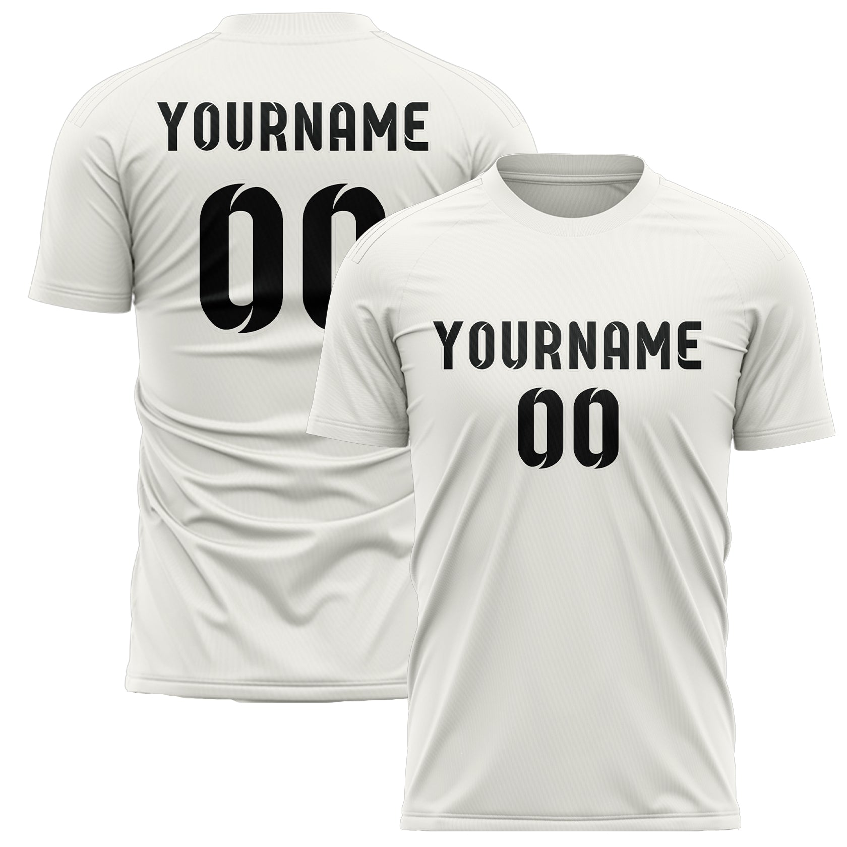 Custom White Black Soccer Jersey