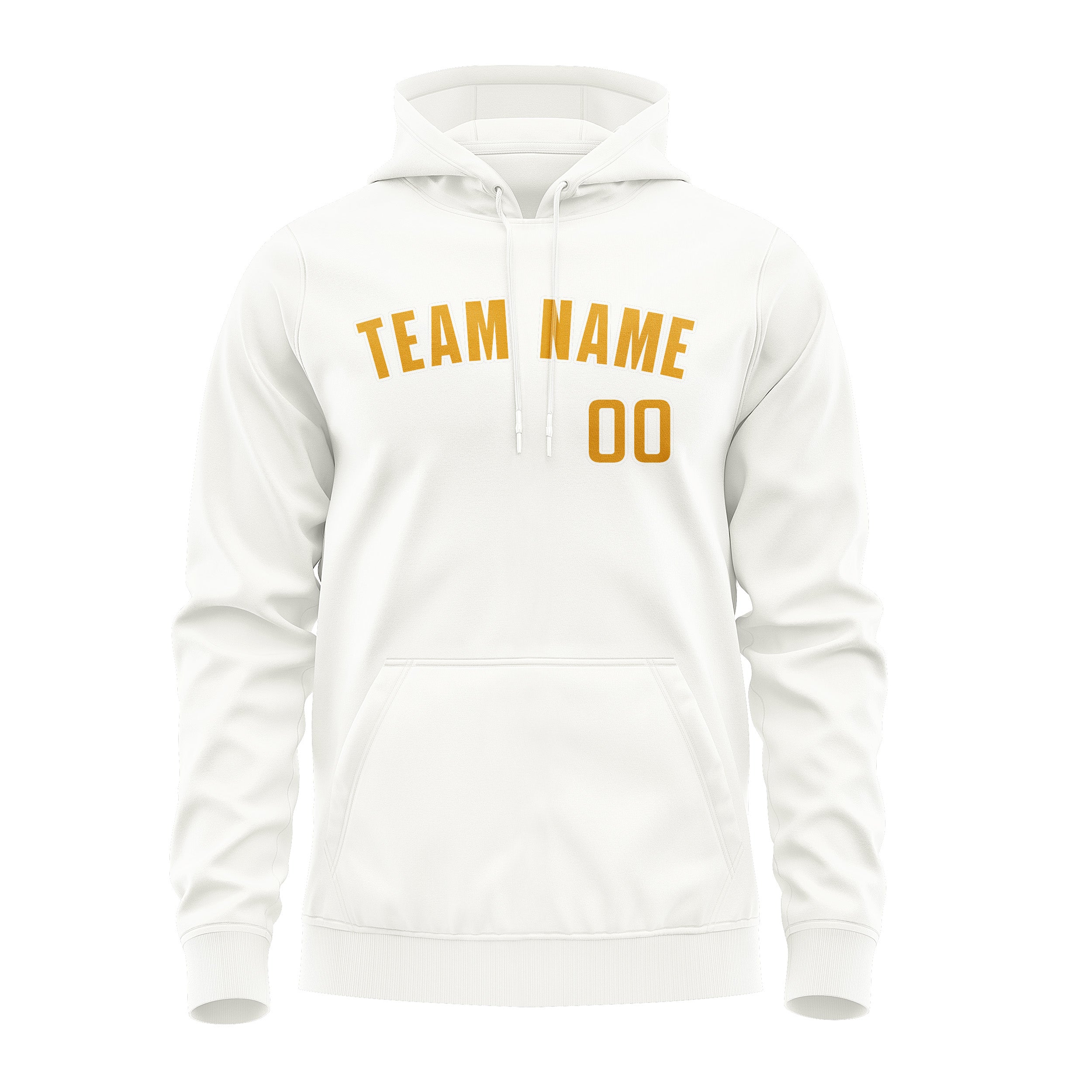 Custom White Yellow Hoodie