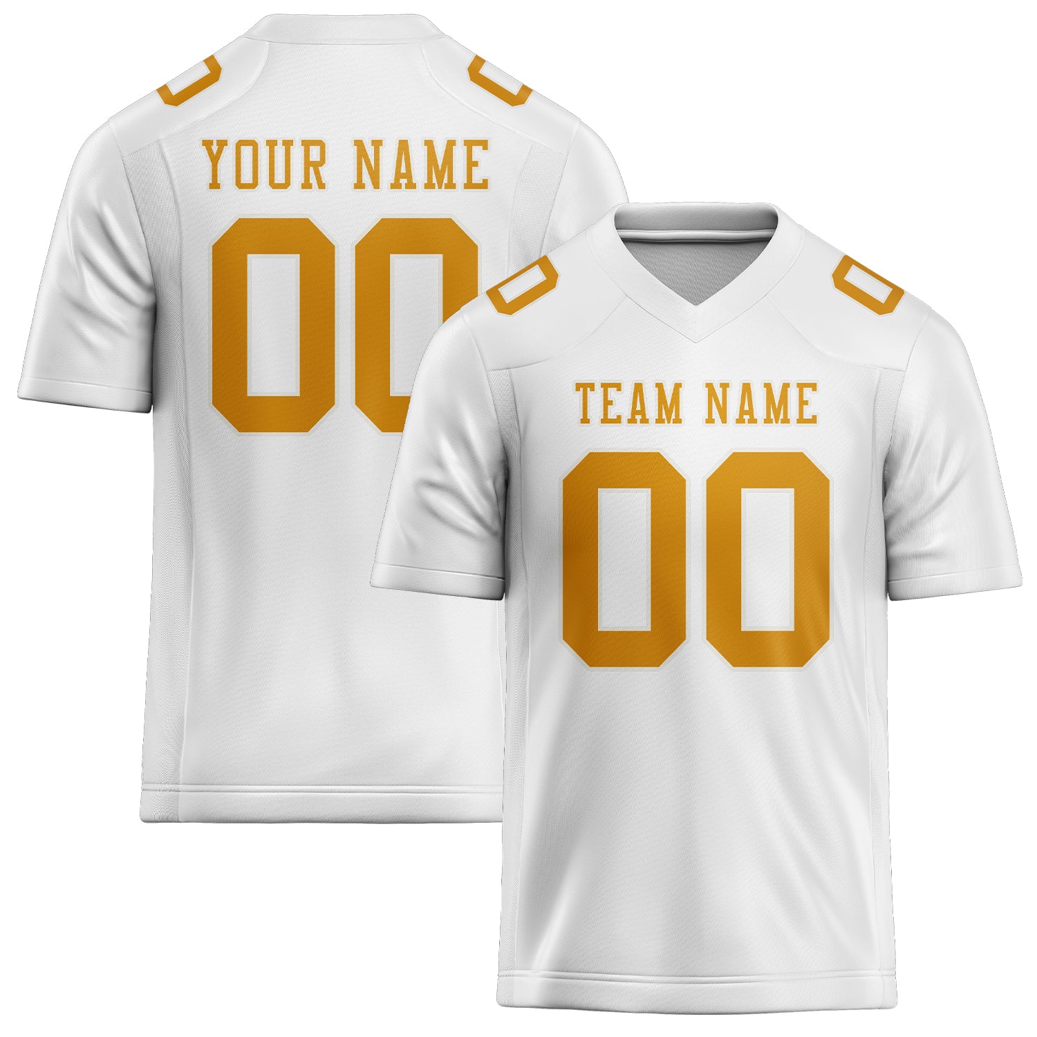 Custom White Yellow Football Jersey