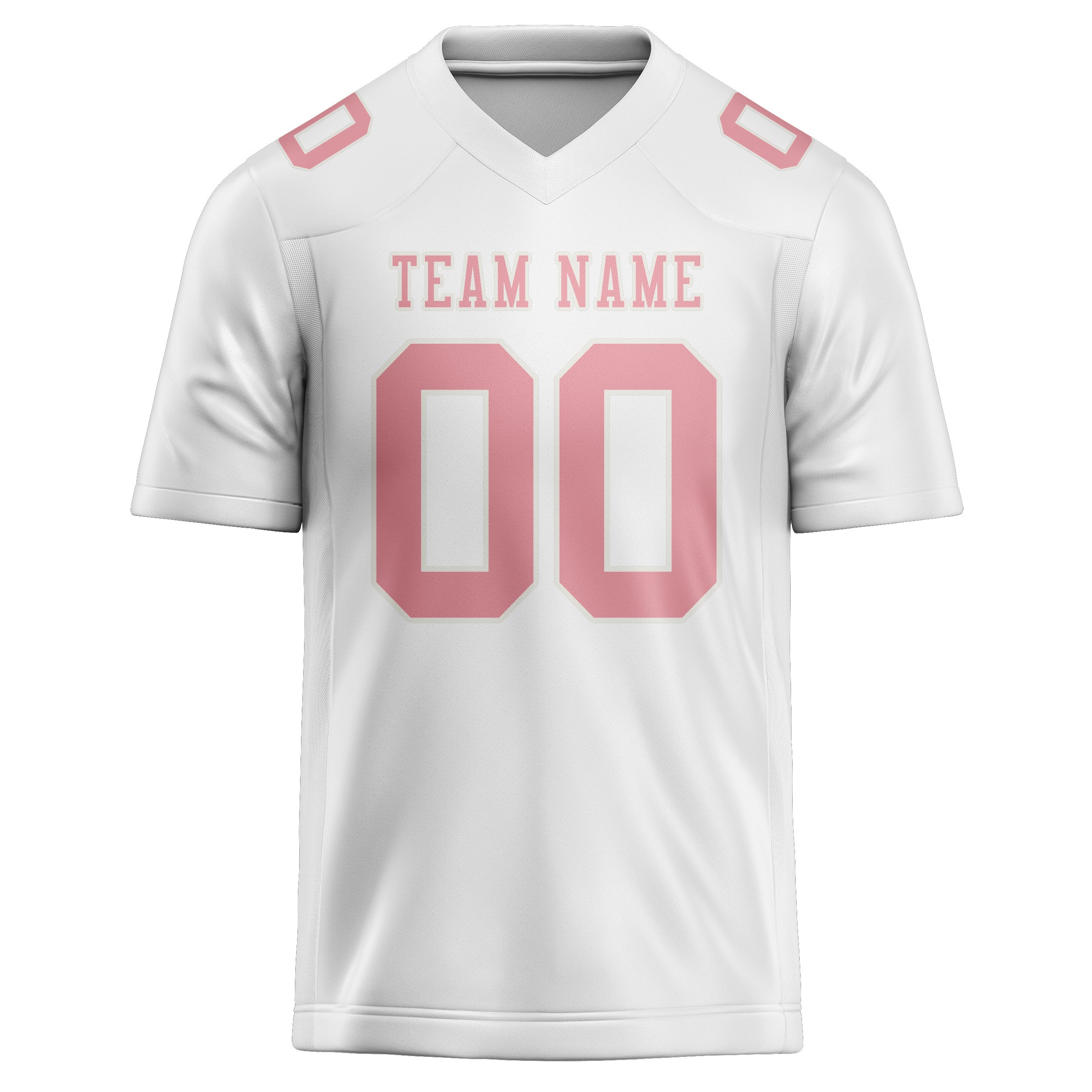 Custom White Light Pink Football Jersey