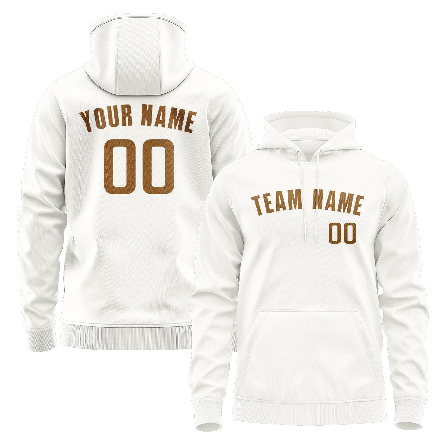 Custom White Khaki Hoodie