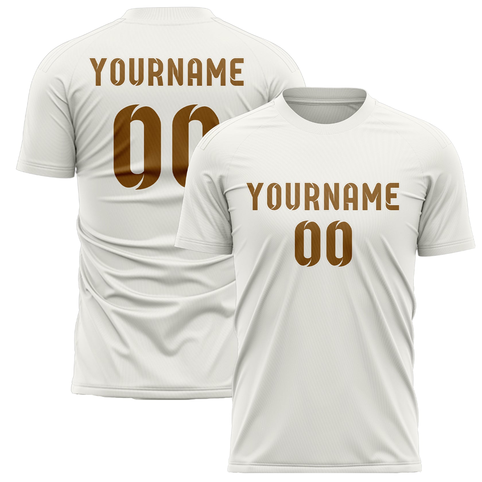 Custom White Khaki Soccer Jersey
