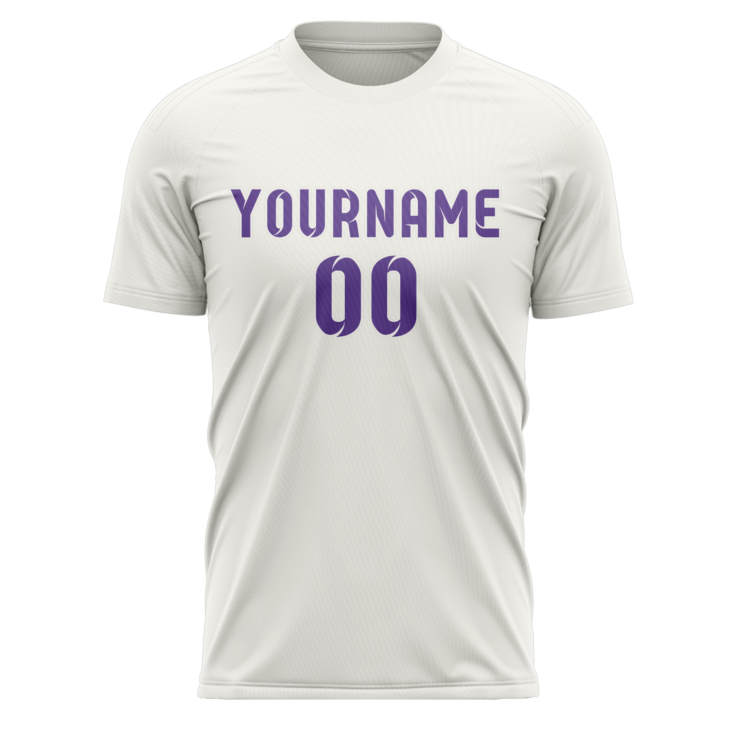 Custom White Light Purple Soccer Jersey