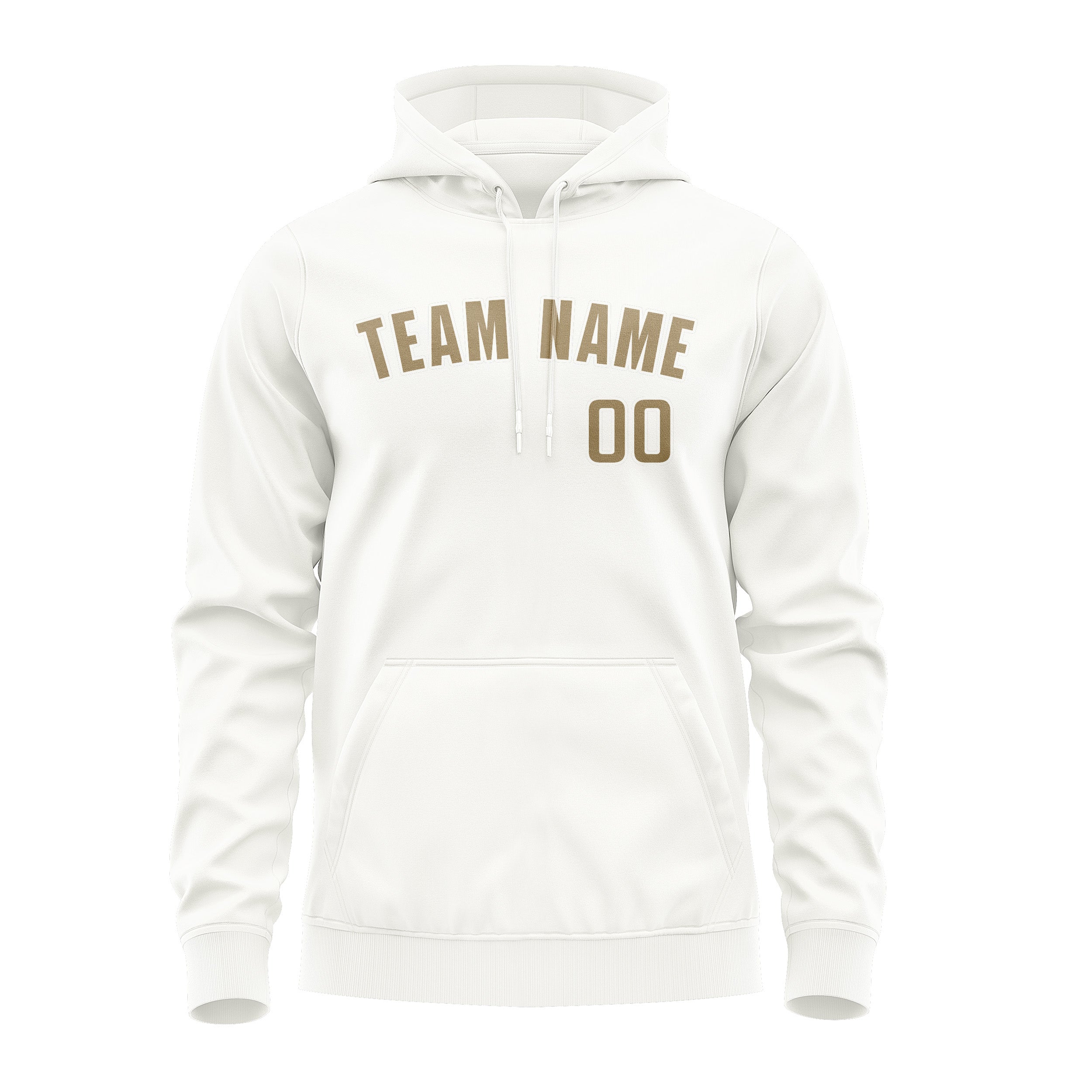 Custom White Light Khaki Hoodie