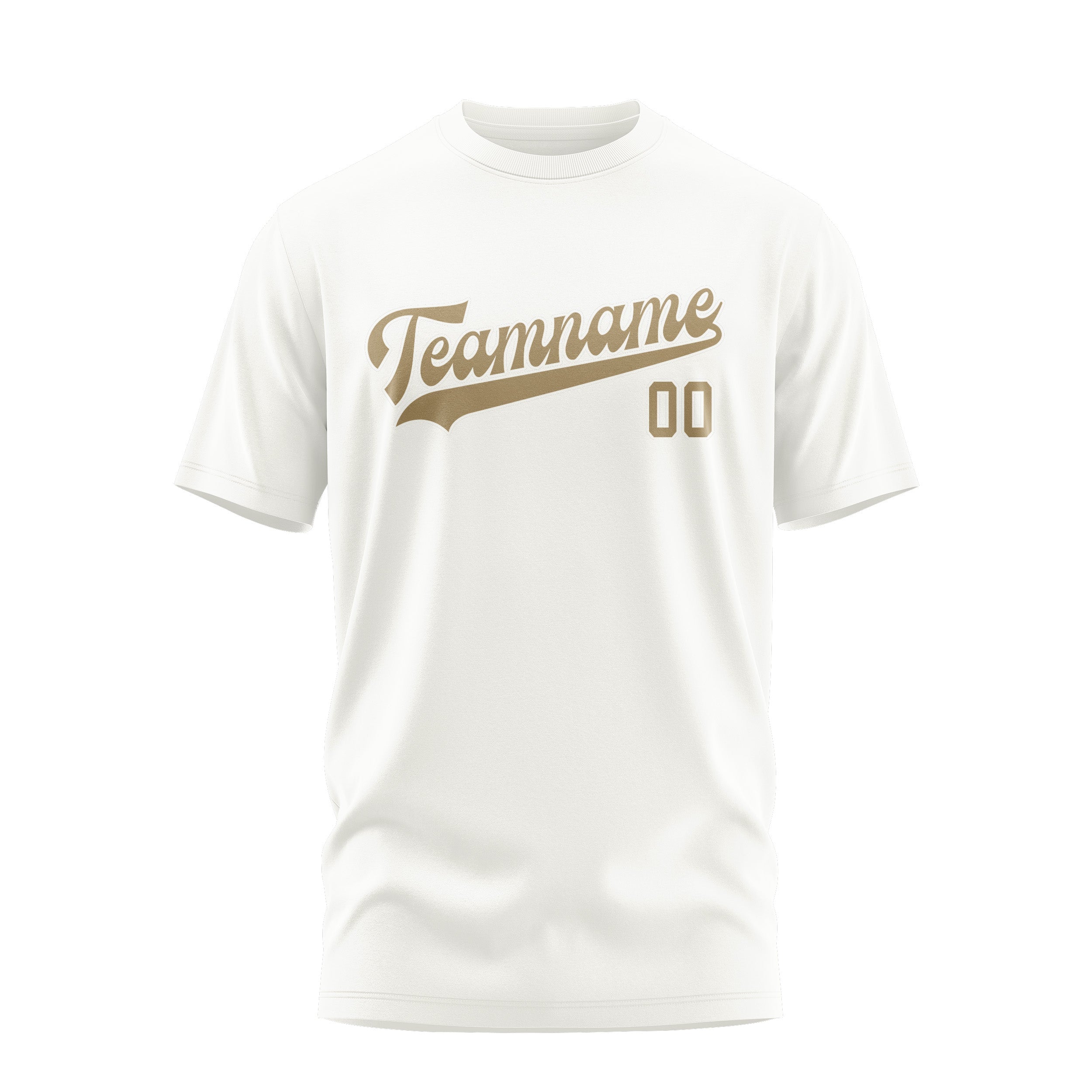 Custom White Light Khaki T-Shirt