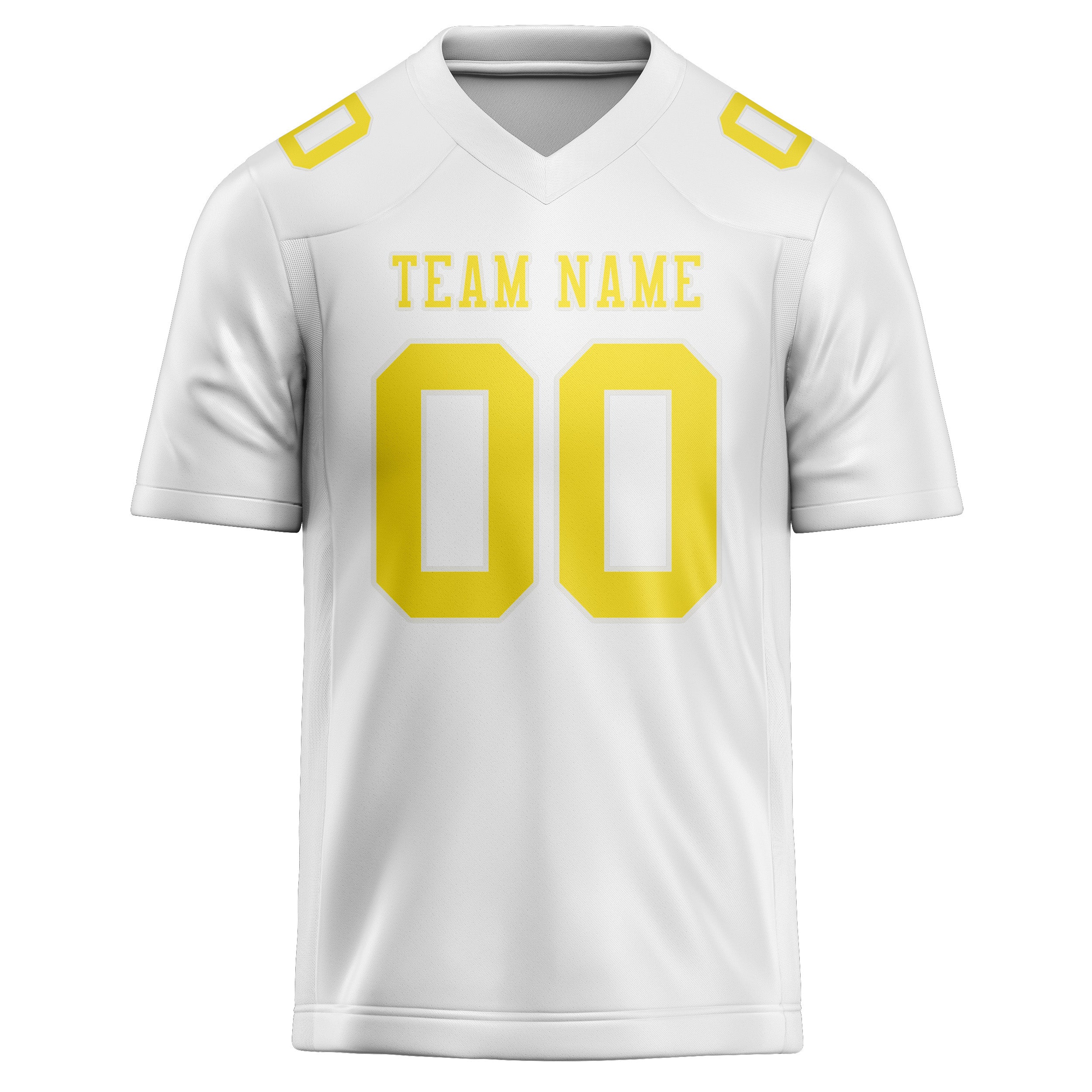 Custom White Light Yellow Football Jersey