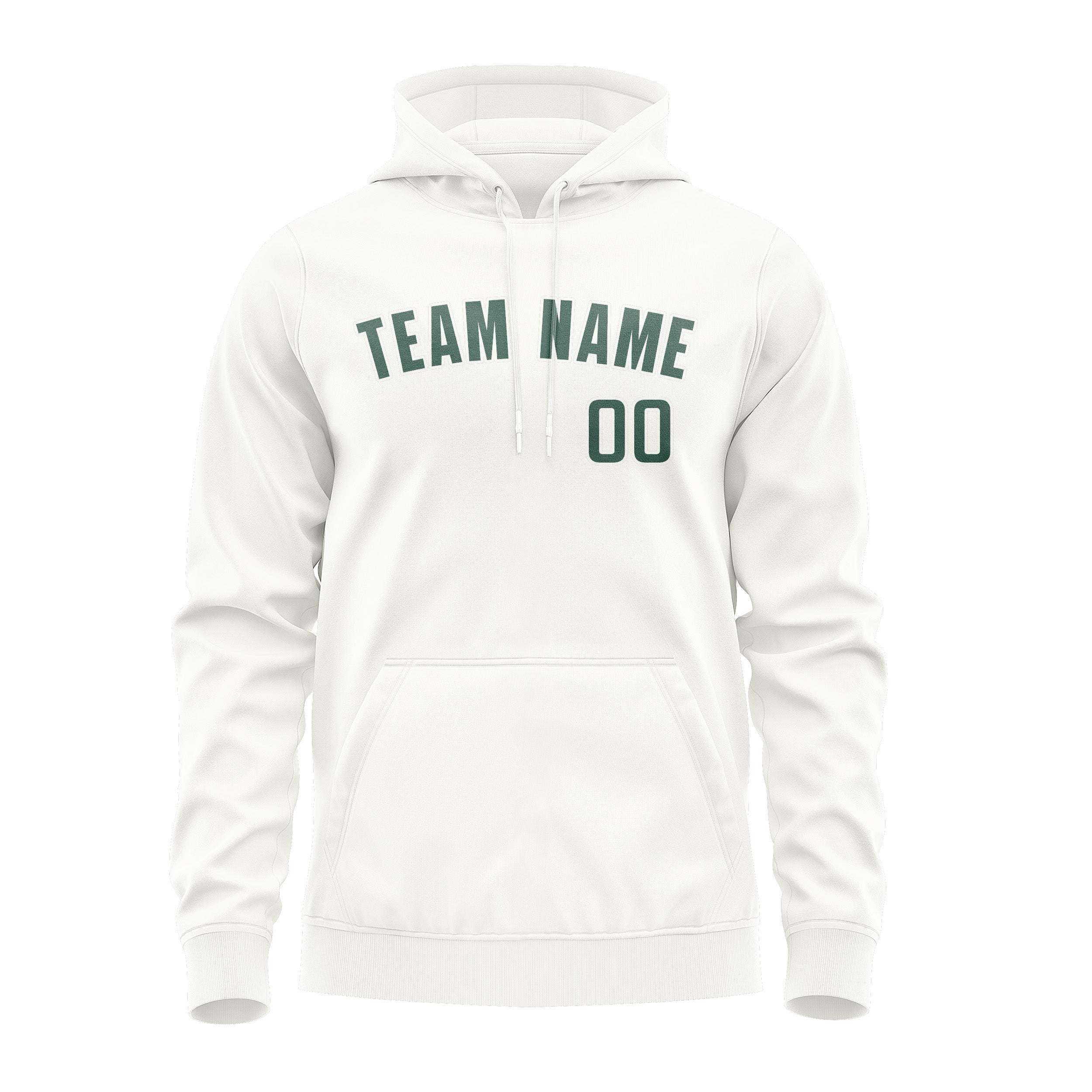 Custom White Blue Green Hoodie