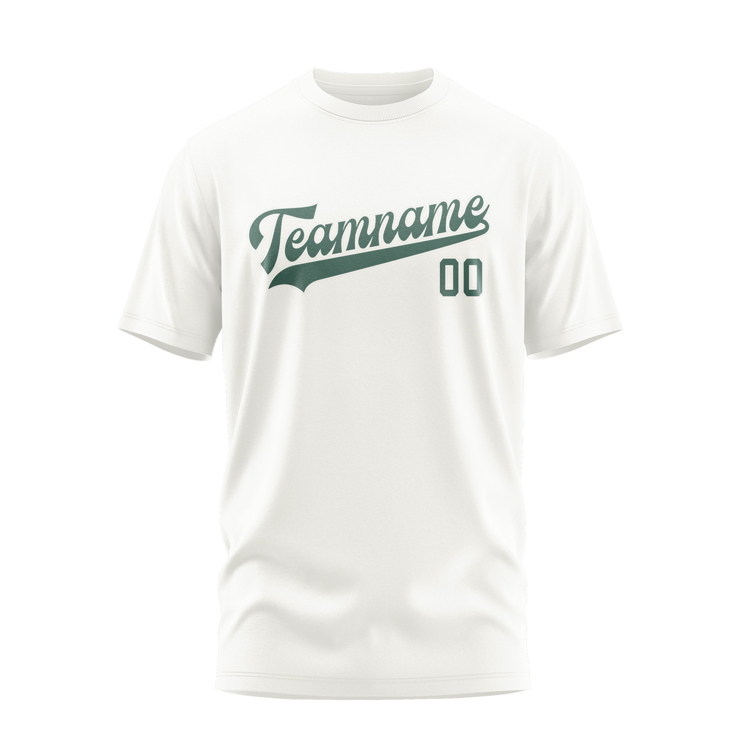 Custom White Blue Green T-Shirt