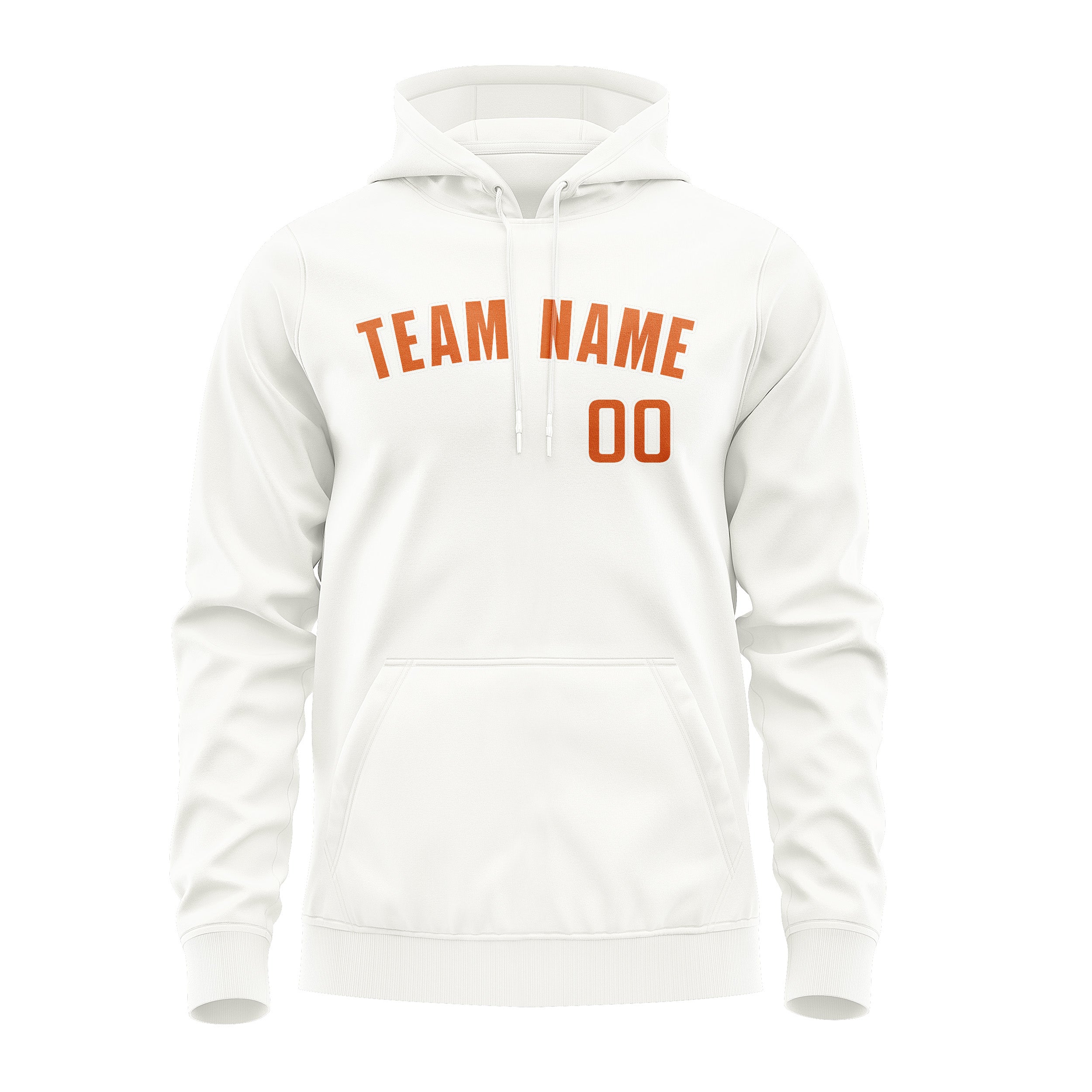 Custom White Orange Hoodie